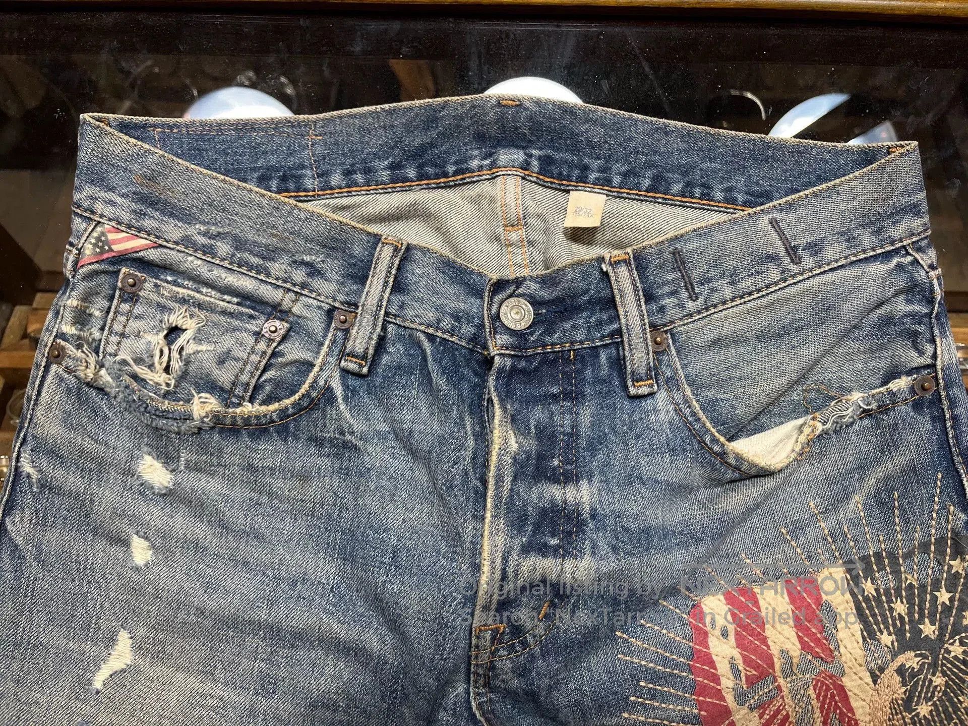RRL Ralph Lauren distressed double rl jeans by ralph lauren. Size US 29 - 3 Thumbnail