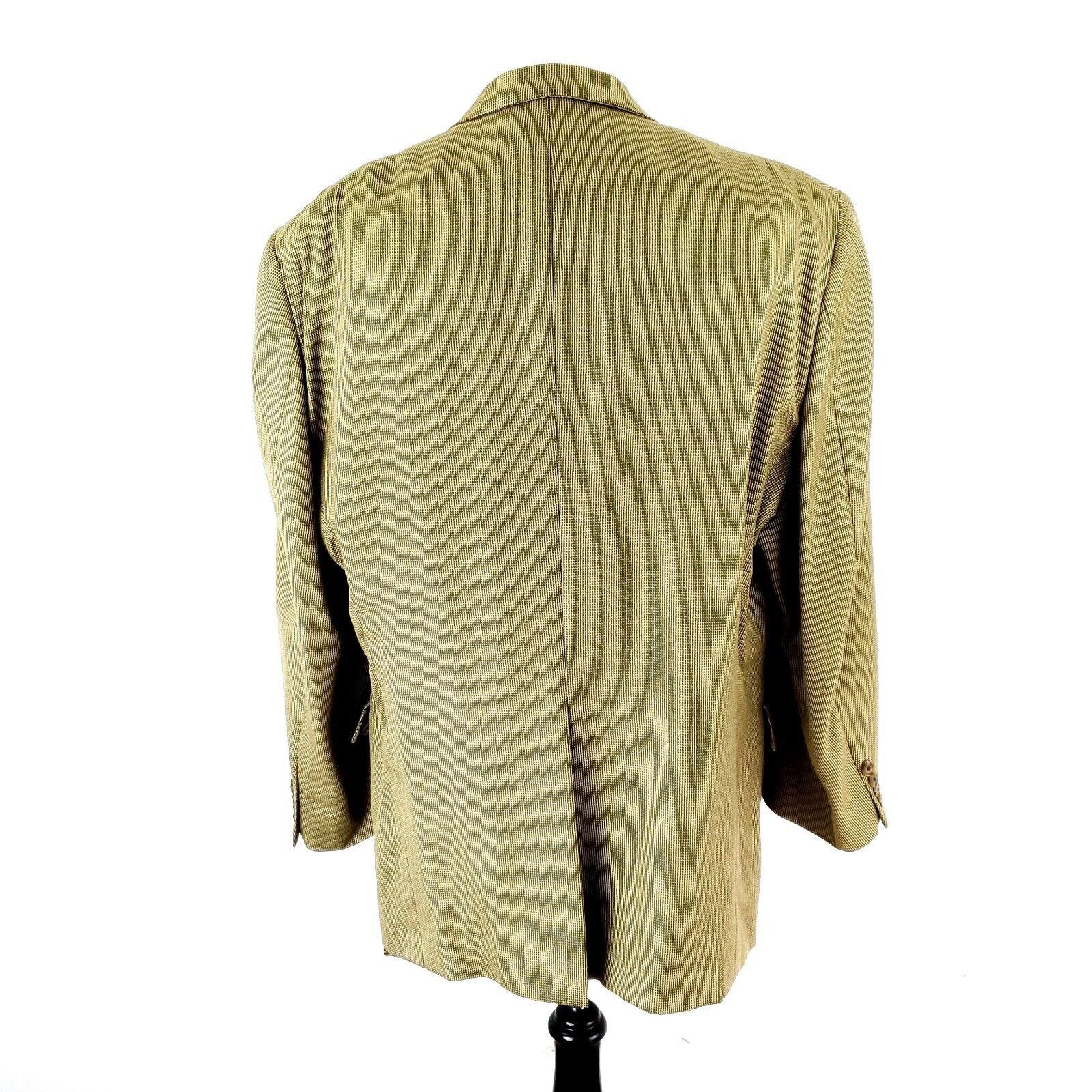 Hart Schaffner Marx Hart Schaffner Marx Wool 2 Button Sport Coat 46L Tan Nailshe Size 46L - 5 Thumbnail