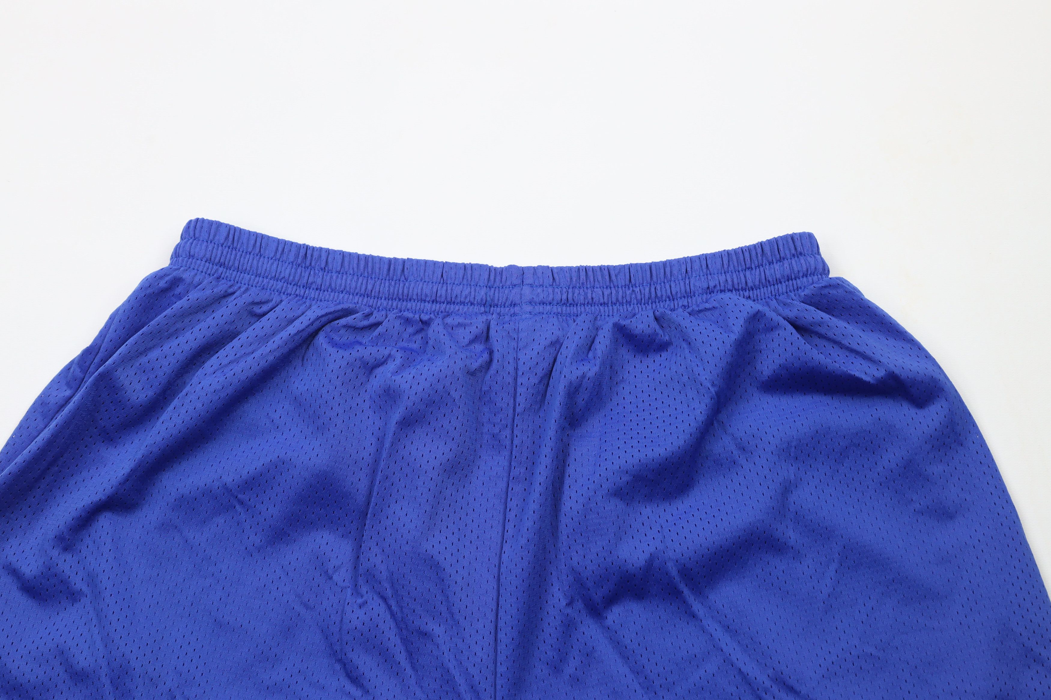 Nike × Vintage Vintage Nike Mini Swoosh Above Knee Mesh Shorts Royal Blue Size US 36 / EU 52 - 10 Thumbnail