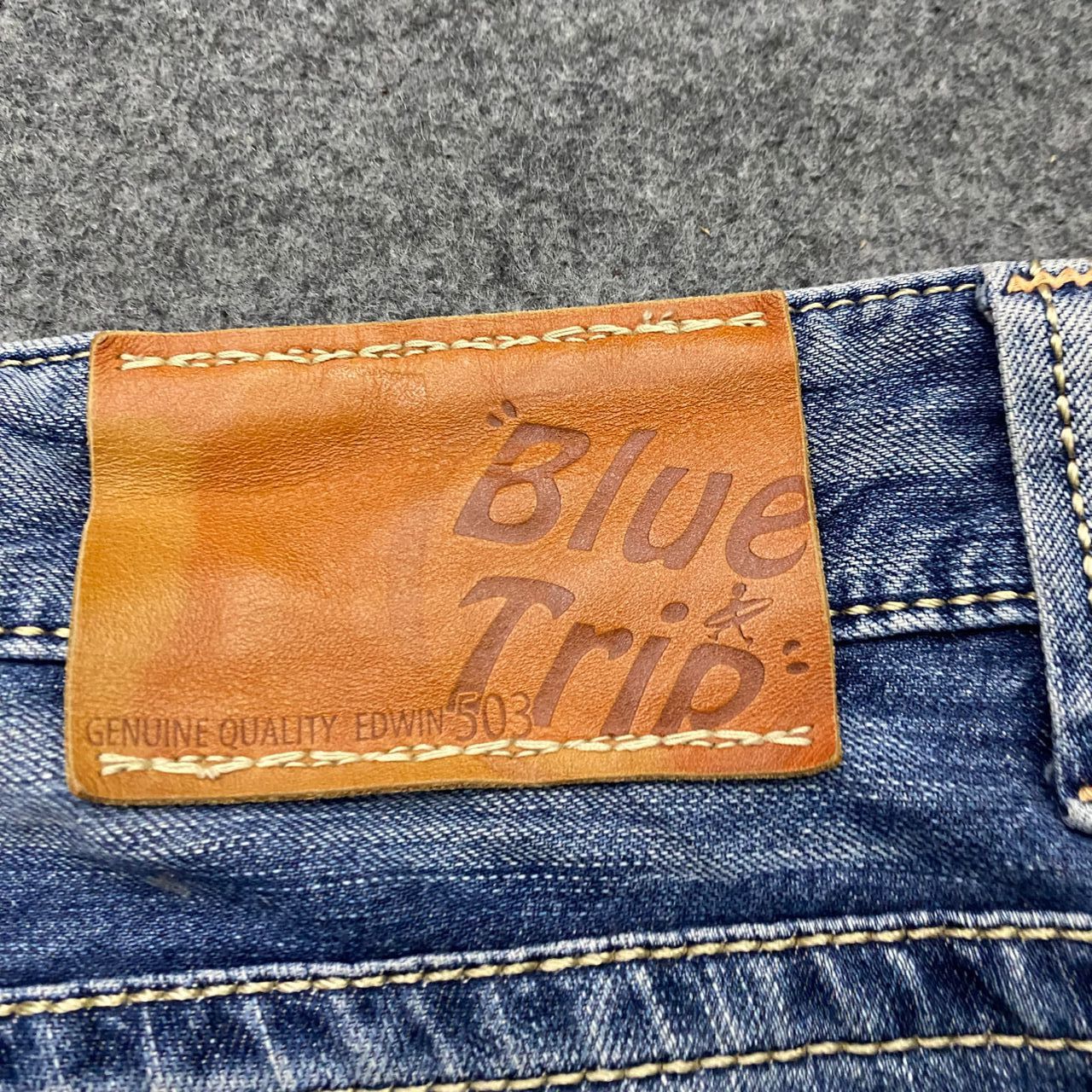 Edwin Vintage 90s Edwin Blue Trip Distressed Denim Size 32" / US 10 / IT 46 - 13 Thumbnail