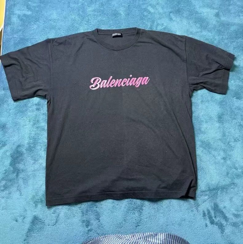 Balenciaga Balenciaga Logo Print Short Sleeve T-Shirt - dmc Size US L / EU 52-54 / 3 - 1 Thumbnail