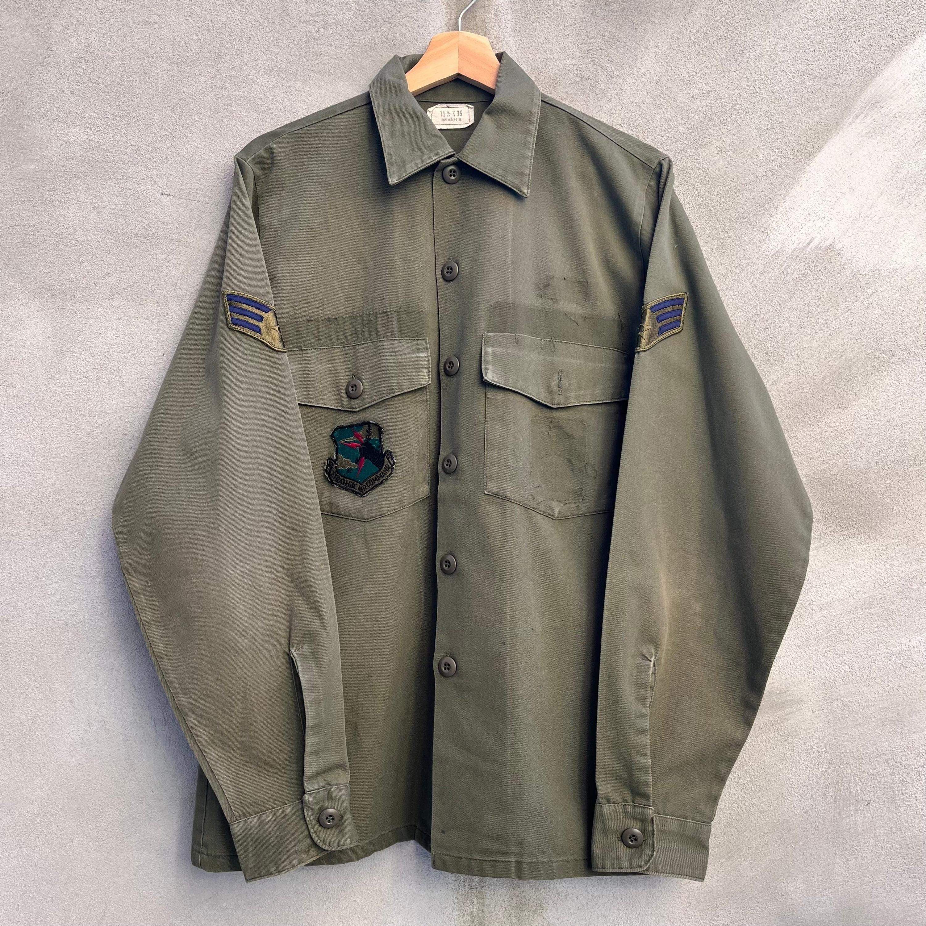 Vintage 80's USAF Military Utility Button Down Shirt Size US L / EU 52-54 / 3 - 1 Thumbnail