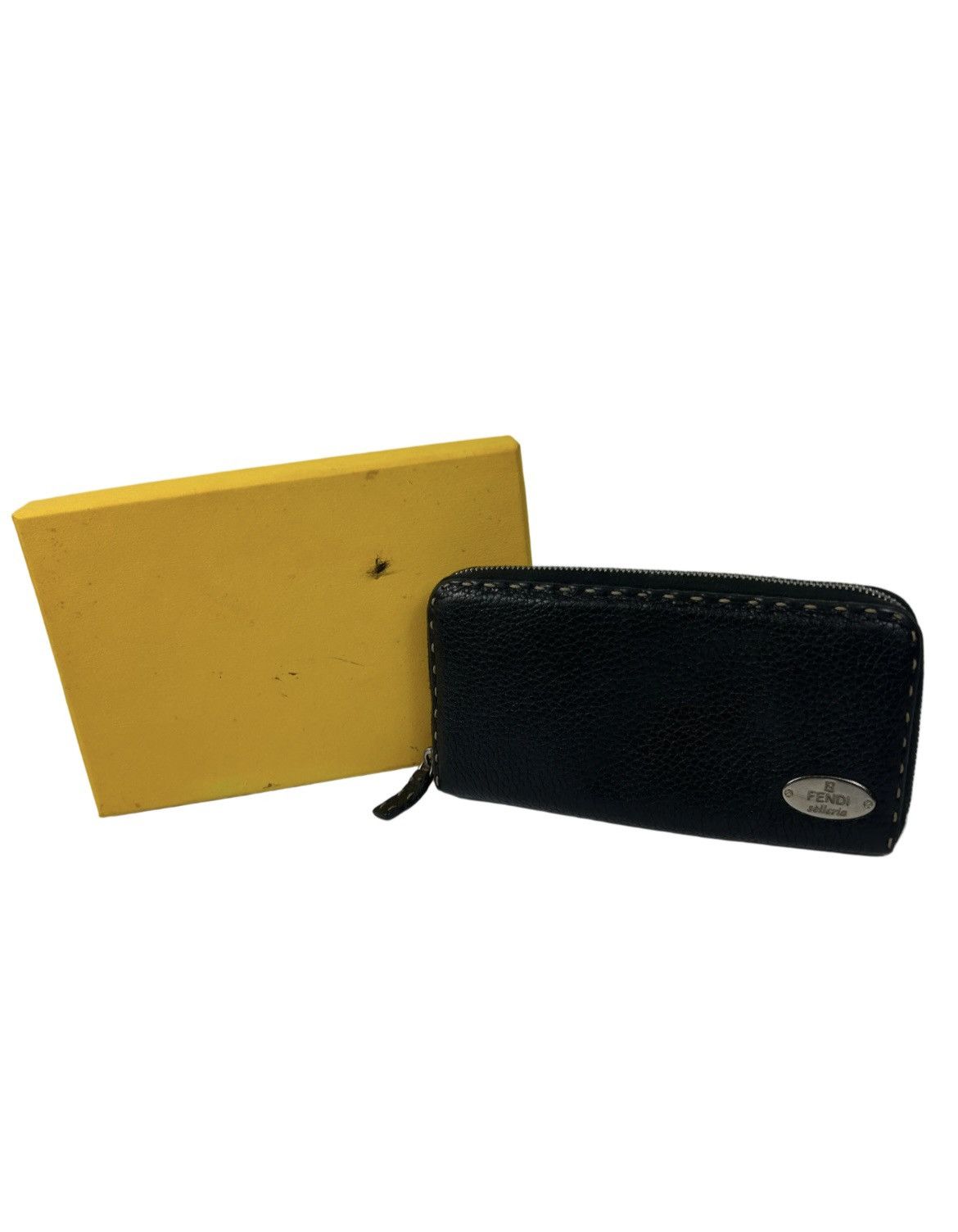 Fendi Selleria Leather Zippy Wallet