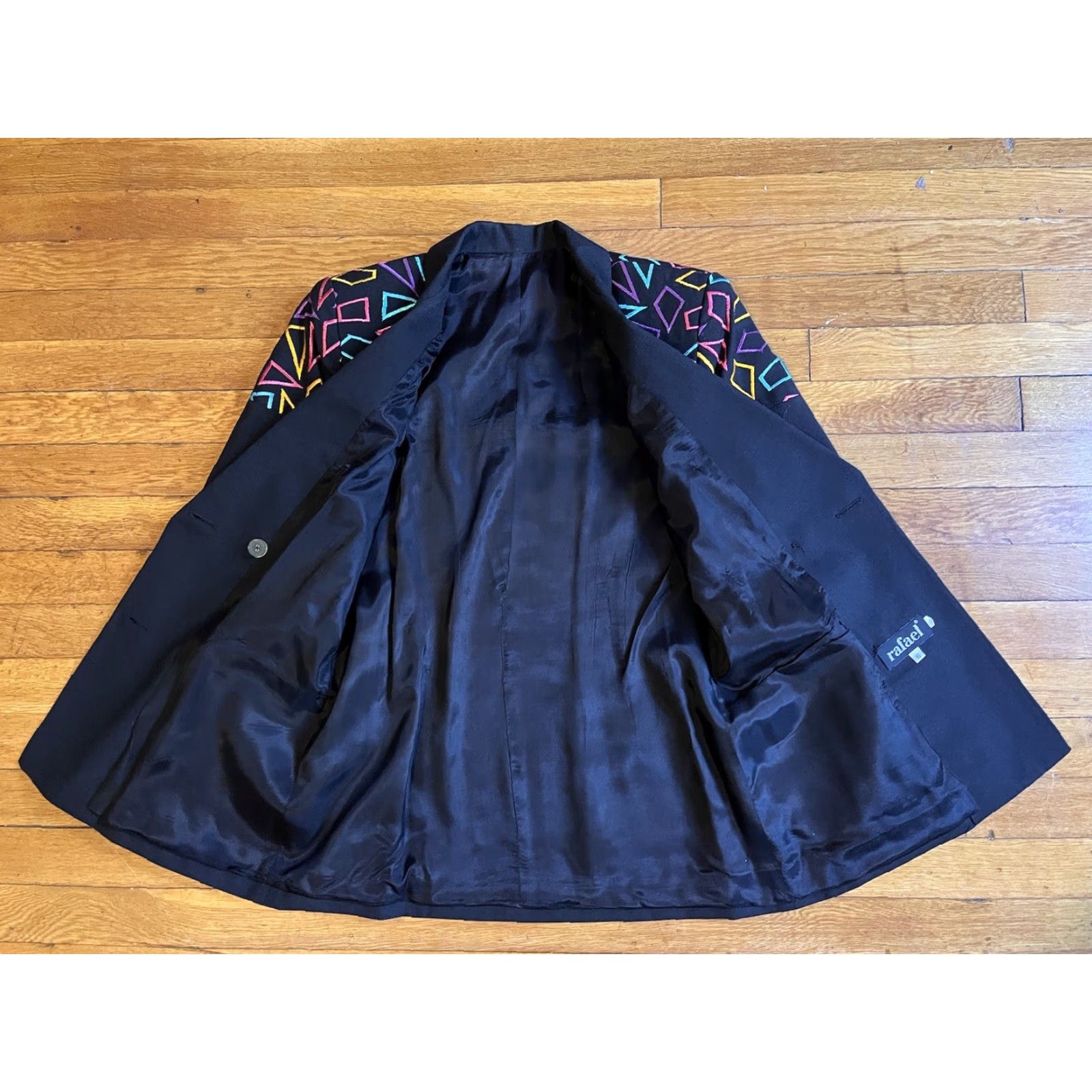 Vintage VINTAGE Rafael Skirt Suit Women’s 6 Black 90s Size 28" / US 6 / IT 42 - 6 Thumbnail