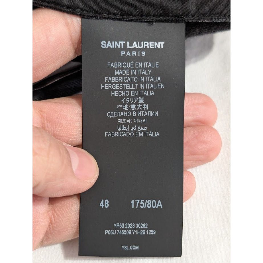 Saint Laurent Paris o1rshd1 Tailleur Rayure Brossee Pant in Gris Anthr Size US 32 / EU 48 - 17 Thumbnail
