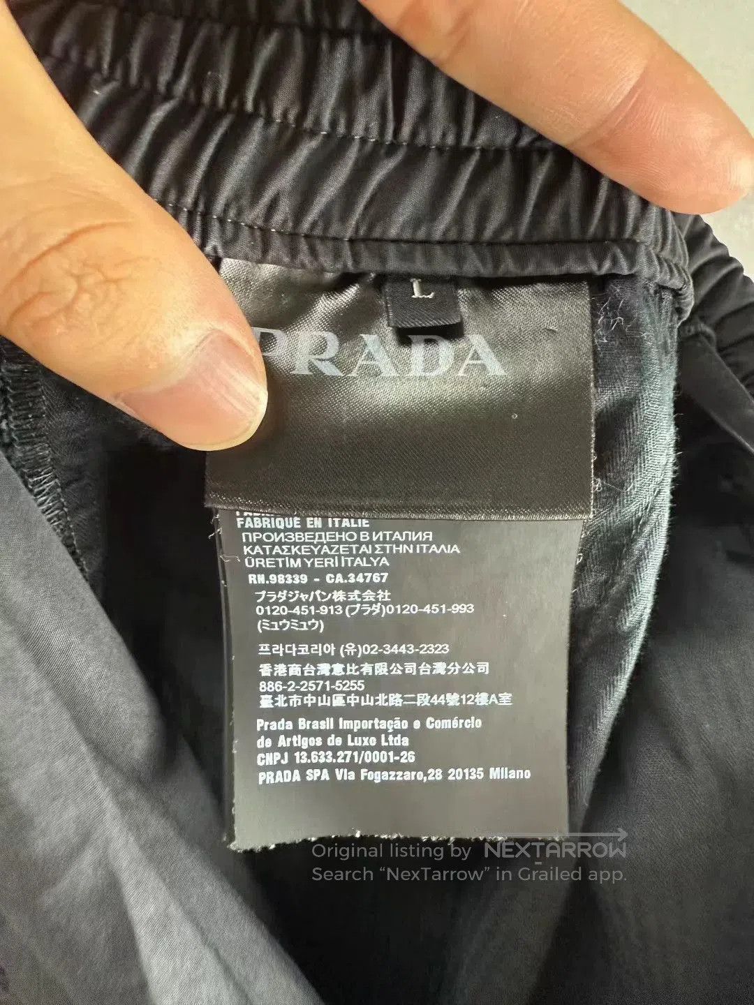 Prada Prada Black Back Triangle Logo Trousers L. Size US 32 / EU 48 - 4 Thumbnail