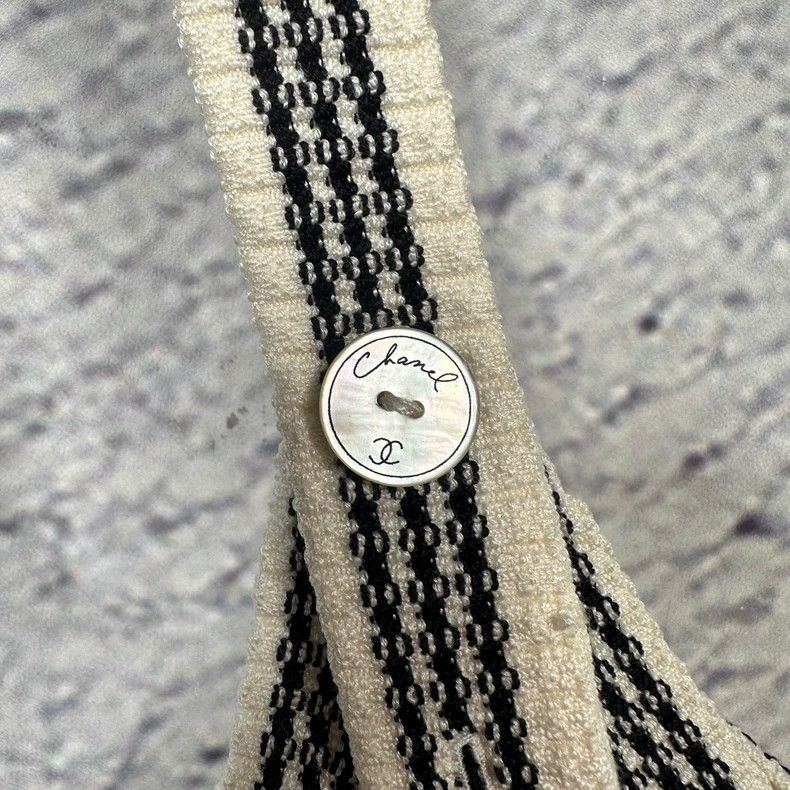 Chanel Chanel White knitted suspenders Size XS / US 0-2 / IT 36-38 - 3 Thumbnail