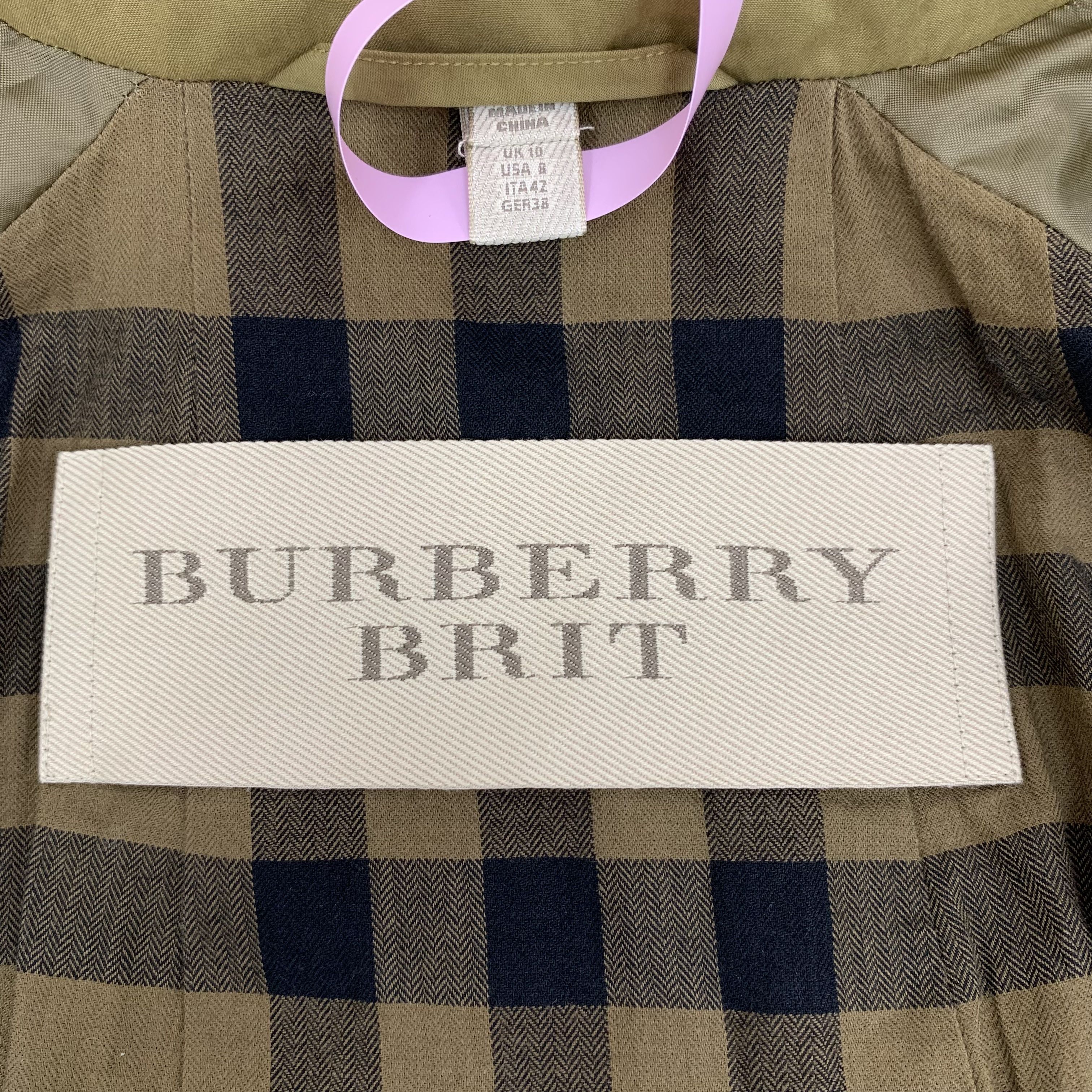 Burberry Burberry Cotton Trench Coat Army Green (Size 42) Size M / US 6-8 / IT 42-44 - 2 Thumbnail