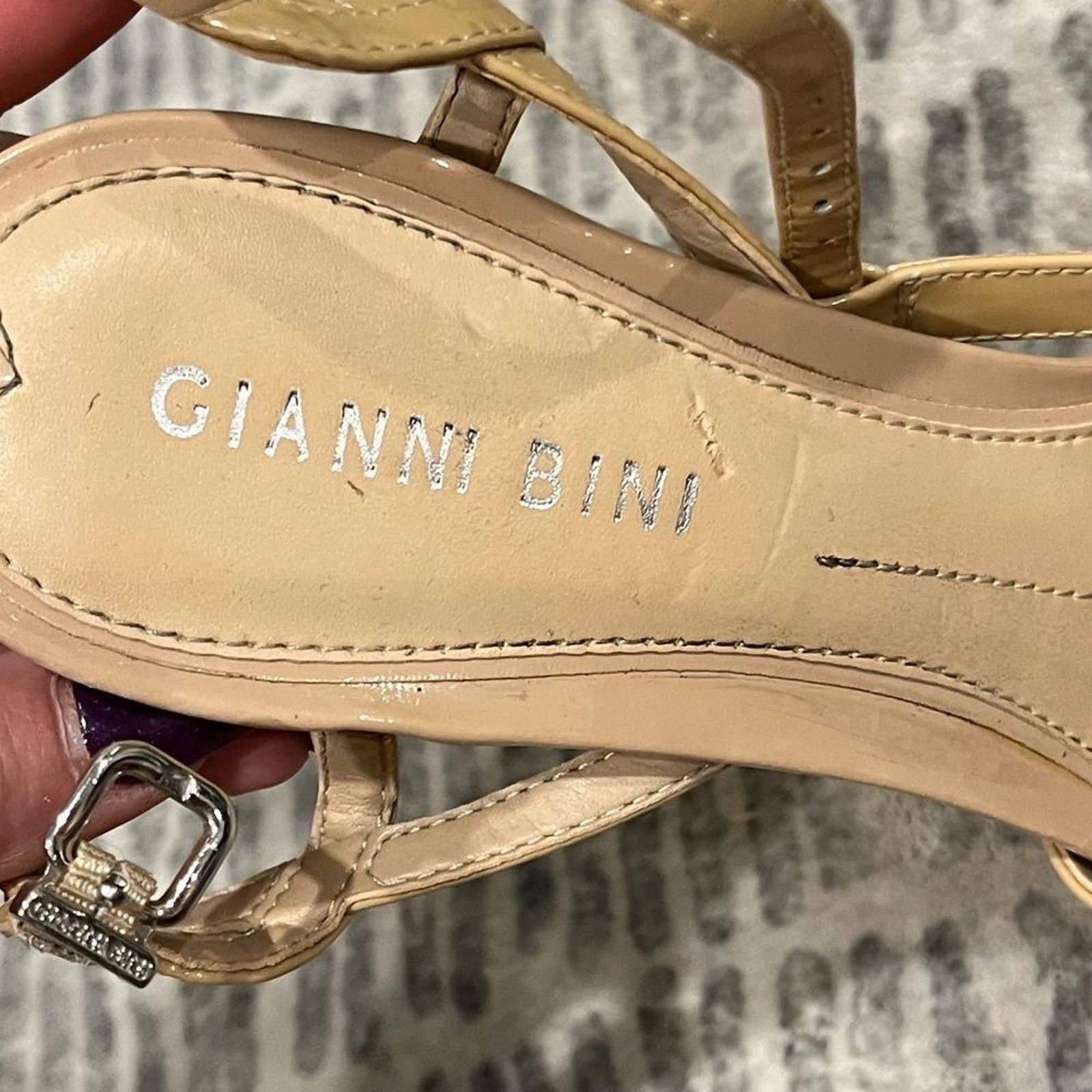 Gianni Valentino Giani Bini Kelli T-Strap Platform High Heel Patent Leather 8 Size US 8 / IT 38 - 3 Thumbnail