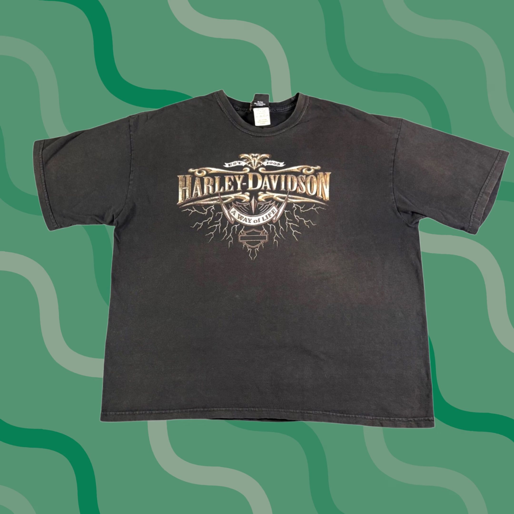 Harley Davidson VINTAGE Harley-Davidson T-Shirt XL Black Dillon Brothers Omaha Nebraska Graphic Print Crew Neck Short Sleeve Men Size US XL / EU 56 / 4 - 1 Thumbnail