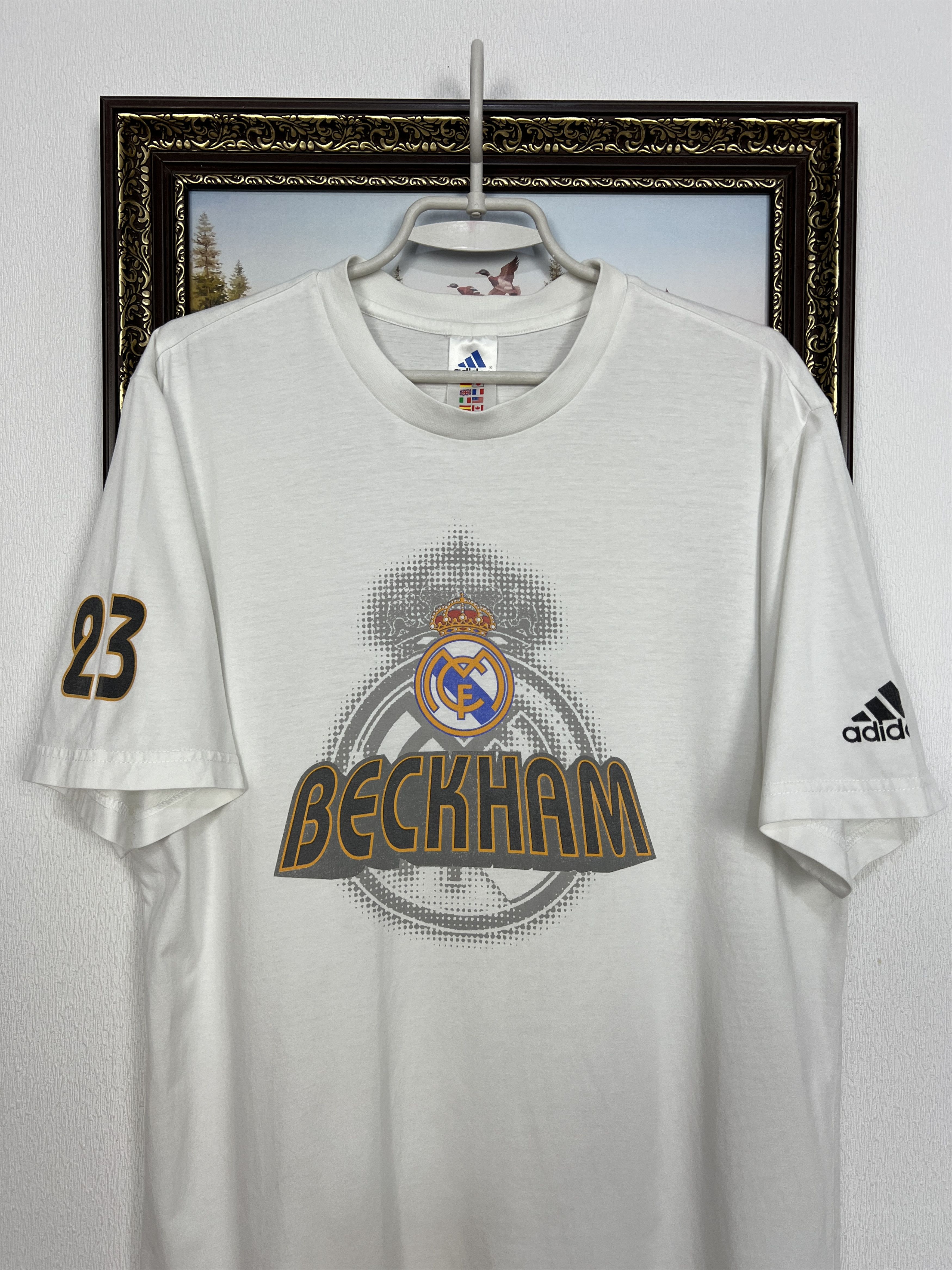 Adidas Vintage Real Madrid Beckham Train Shirt Football Jersey Size US M / EU 48-50 / 2 - 2 Thumbnail