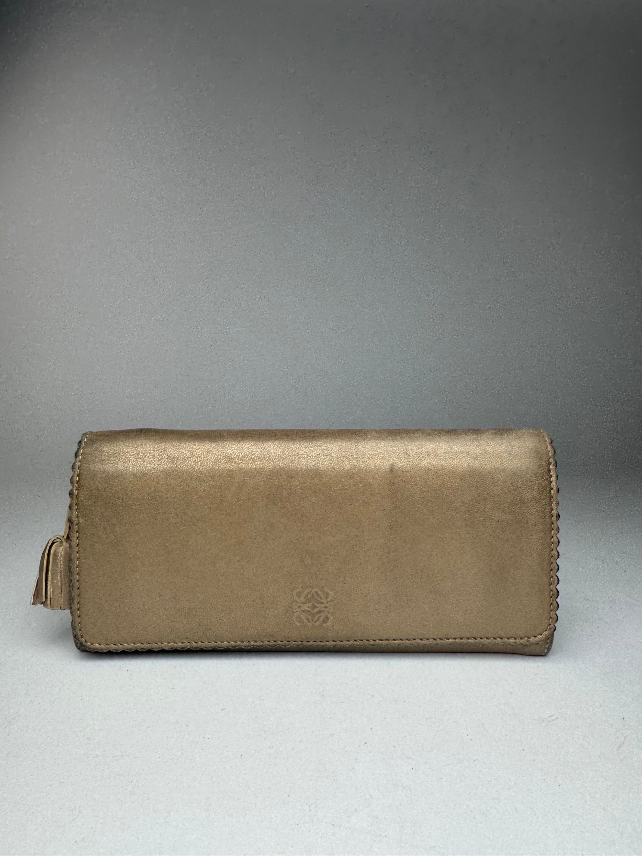 Loewe Vintage Madrid Leather wallet golden Size ONE SIZE - 1 Thumbnail