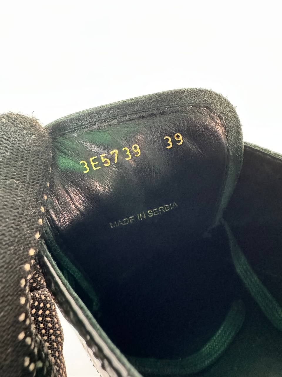 Prada × Vintage PRADA 3E5739 Dress Shoe Sport Wingtip Black Enamel Used Size US 9 / IT 39 - 12 Thumbnail