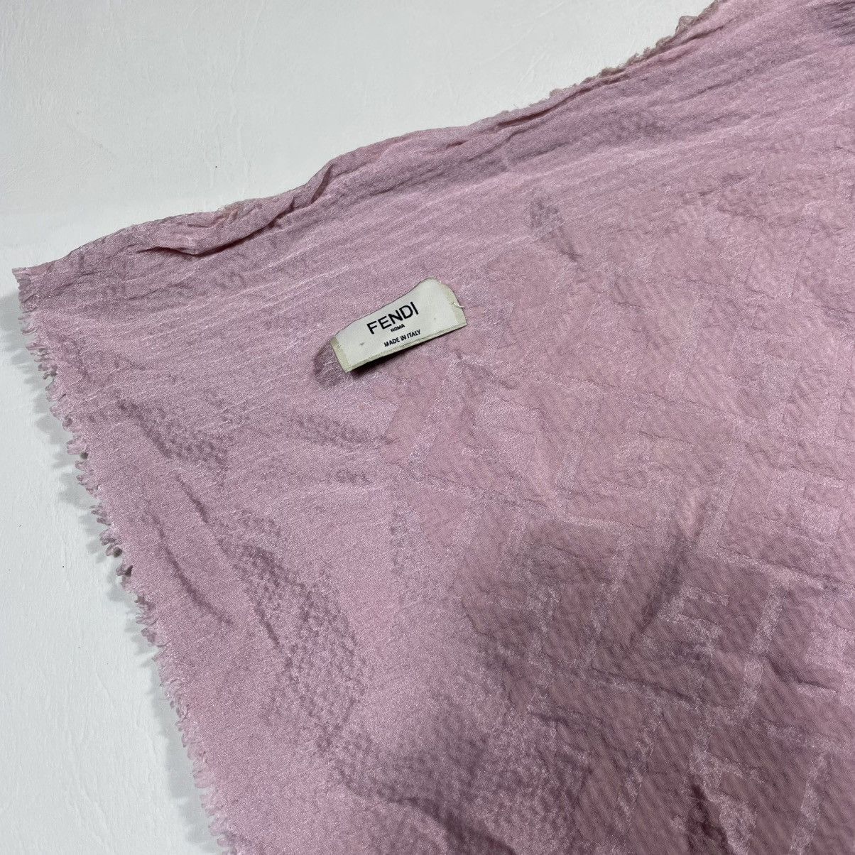 Fendi FENDI PINK MONOGRAM SCARF Size ONE SIZE - 9 Thumbnail