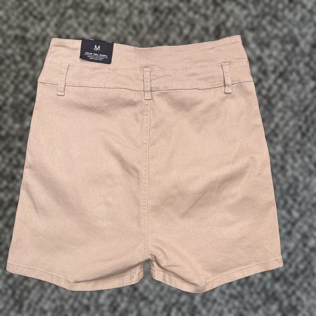 Vintage American Bazi Bermuda Shorts Womens M Tan Twill Stretch Zipper Pocket Casual New Size 32" / US 10 / IT 46 - 1 Thumbnail