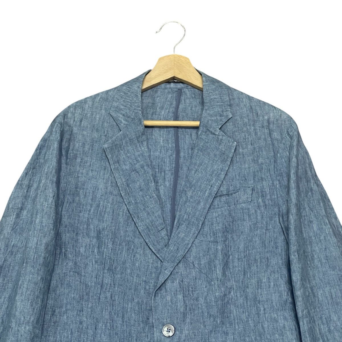 Emporio Armani Vintage Emporio Armani Linen Blazer Jacket — Made in Italy Size 46R - 8 Thumbnail