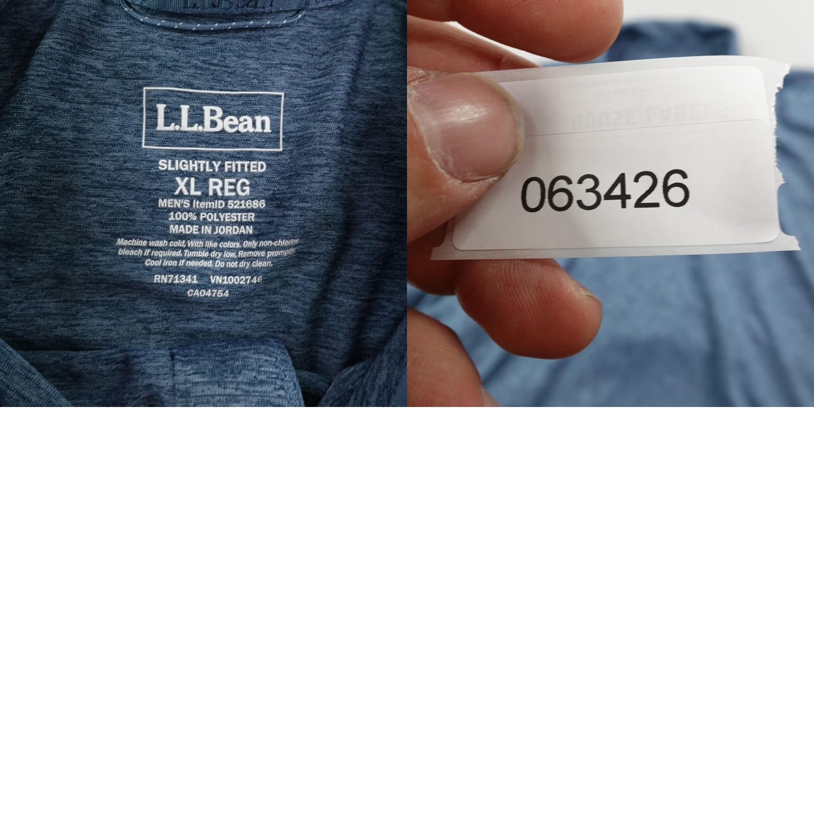 Vintage LL Bean Polo Shirt Mens XL Blue Lightweight Performance Ultralight Moisture Wicking Regular Short Sleeve Button Collar Solid Adventure Size US XL / EU 56 / 4 - 8 Thumbnail
