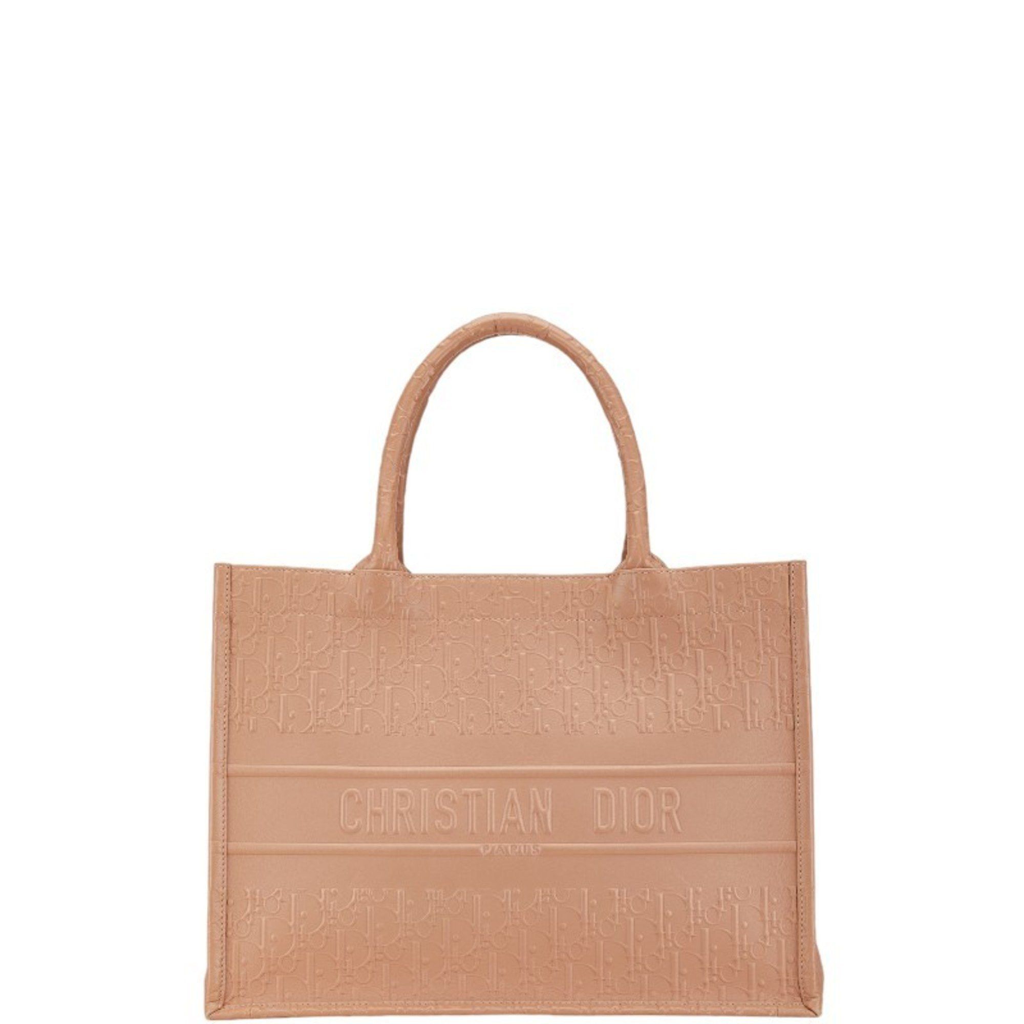 Christian Dior Dior Oblique Book Tote Medium Bag Handbag Pink