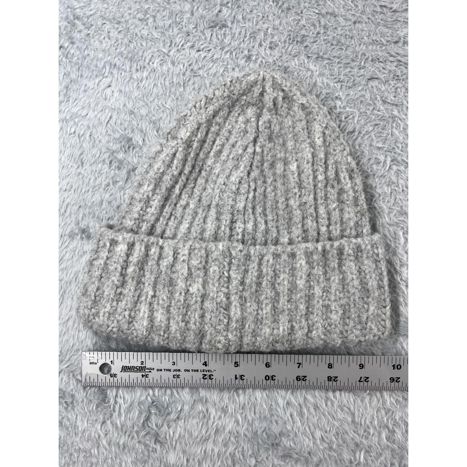 Levi's Levi's Beanie Adult One Size Gray Knit Wool Poly Blend Embroidered Logo Ski Hats Size ONE SIZE - 4 Thumbnail
