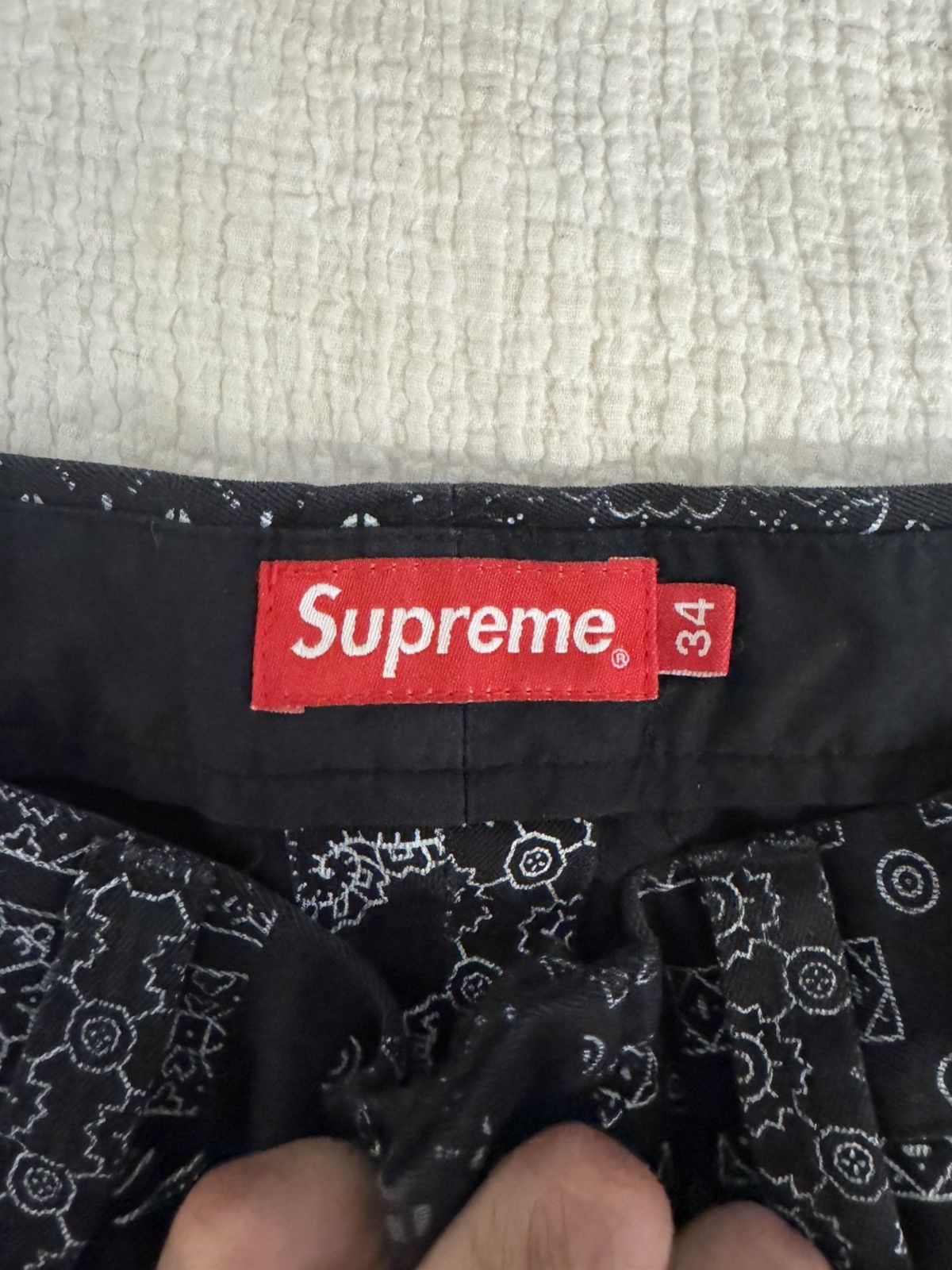 Supreme Supreme Paisley Grid Chino Pant Size US 34 / EU 50 - 4 Thumbnail