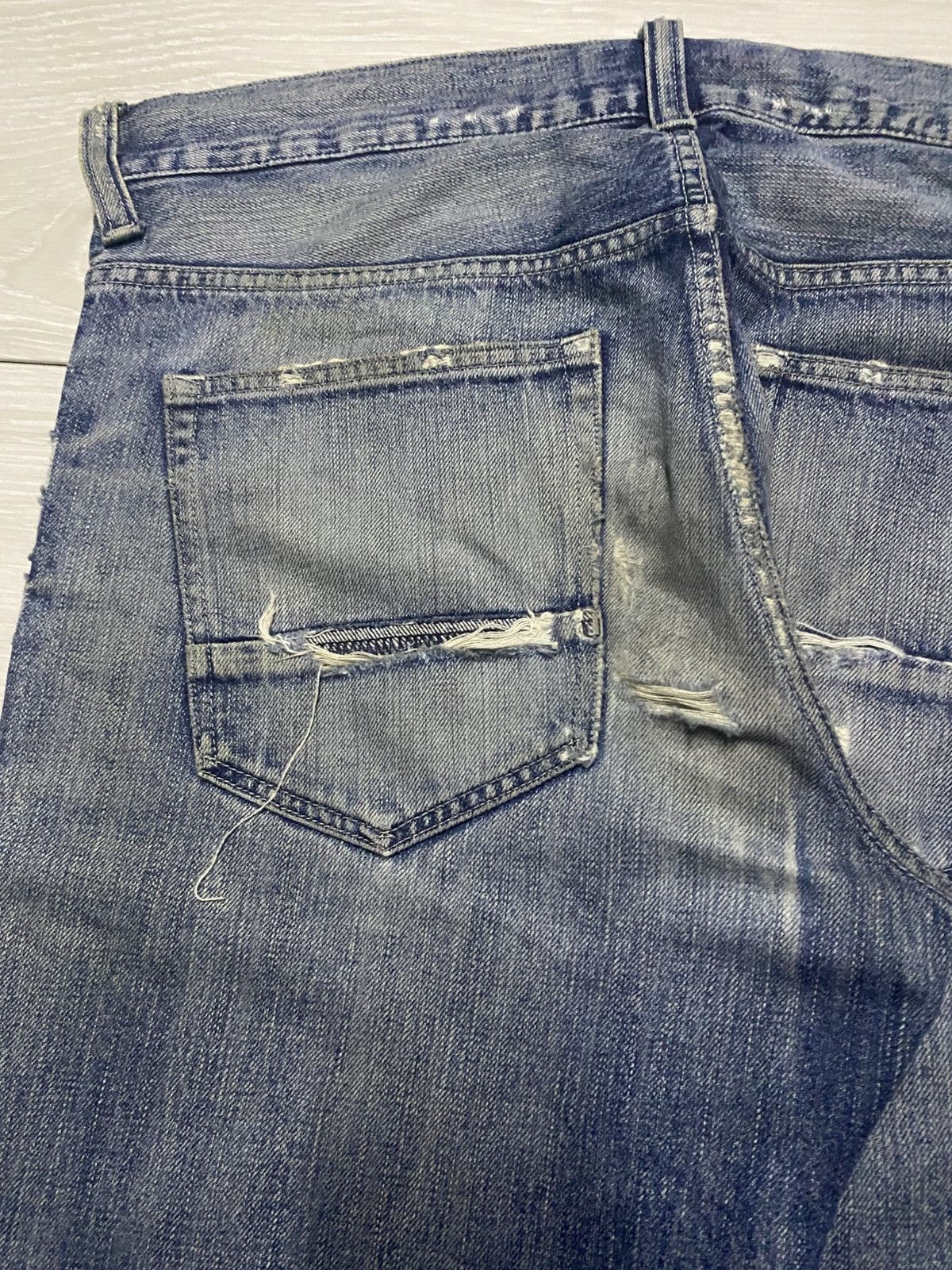 Vintage Vintage Japanese Brand Back Number Mud Wash Cropped jeans Size US 35 - 7 Thumbnail