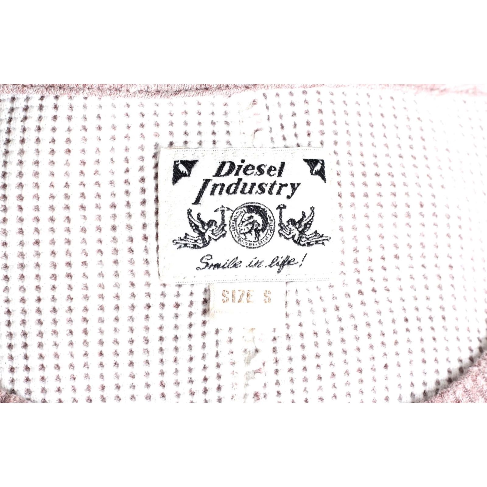Diesel DIESEL Sweatshirt Men Size S Waffle Knit Round Neck Cardigan Logo White Brown - Men's Sweatshirt S Size US S / EU 44-46 / 1 - 5 Thumbnail