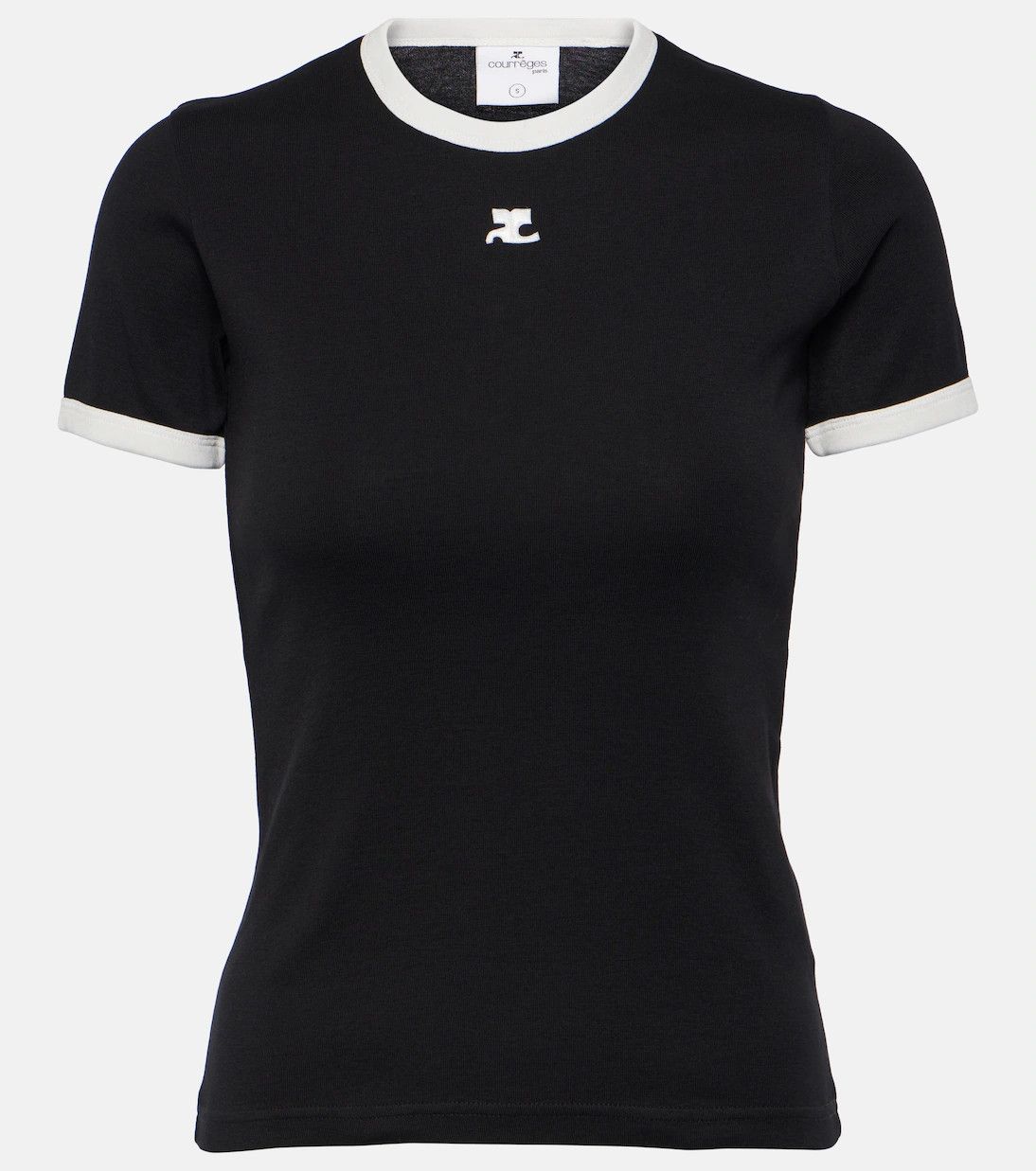 Courreges Logo Cotton Jersey T shirt Size ONE SIZE - 3 Thumbnail