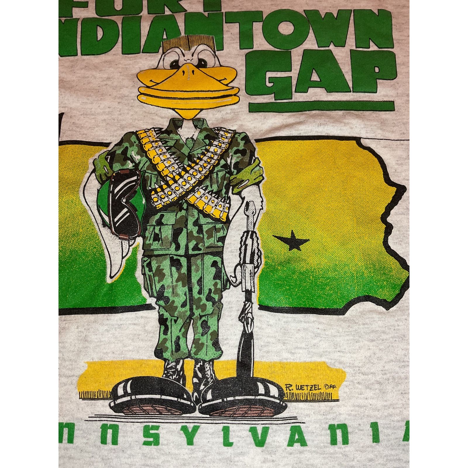Other 🦆 Vintage 1995 Fort Indiantown Gap Pennsylvania Tee – (L) Size US L / EU 52-54 / 3 - 4 Thumbnail