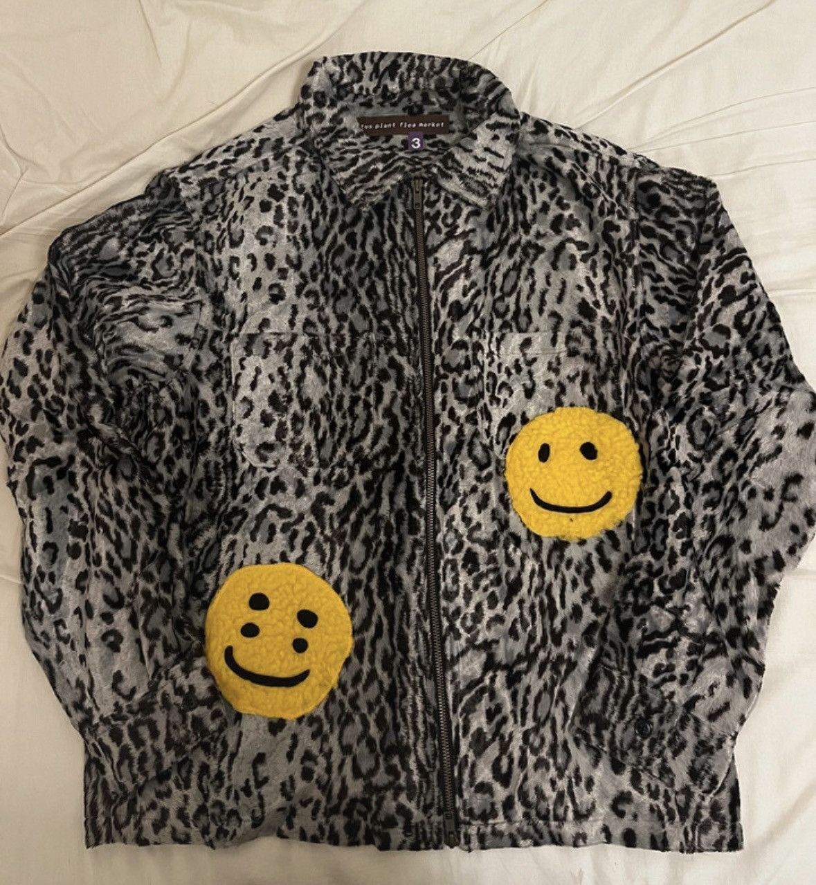 Cactus Plant Flea Market Cactus Plant Flea Market Grey Leopard Zip Jacket Size US L / EU 52-54 / 3 - 1 Thumbnail
