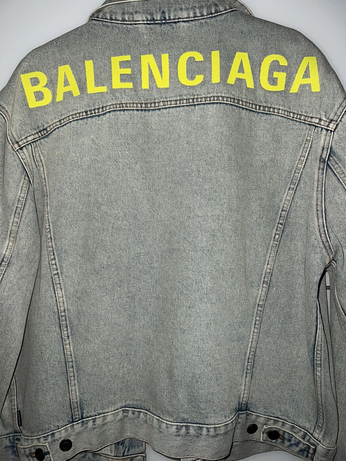 Balenciaga Balenciaga Logo Denim Jacket Size US L / EU 52-54 / 3 - 2 Thumbnail