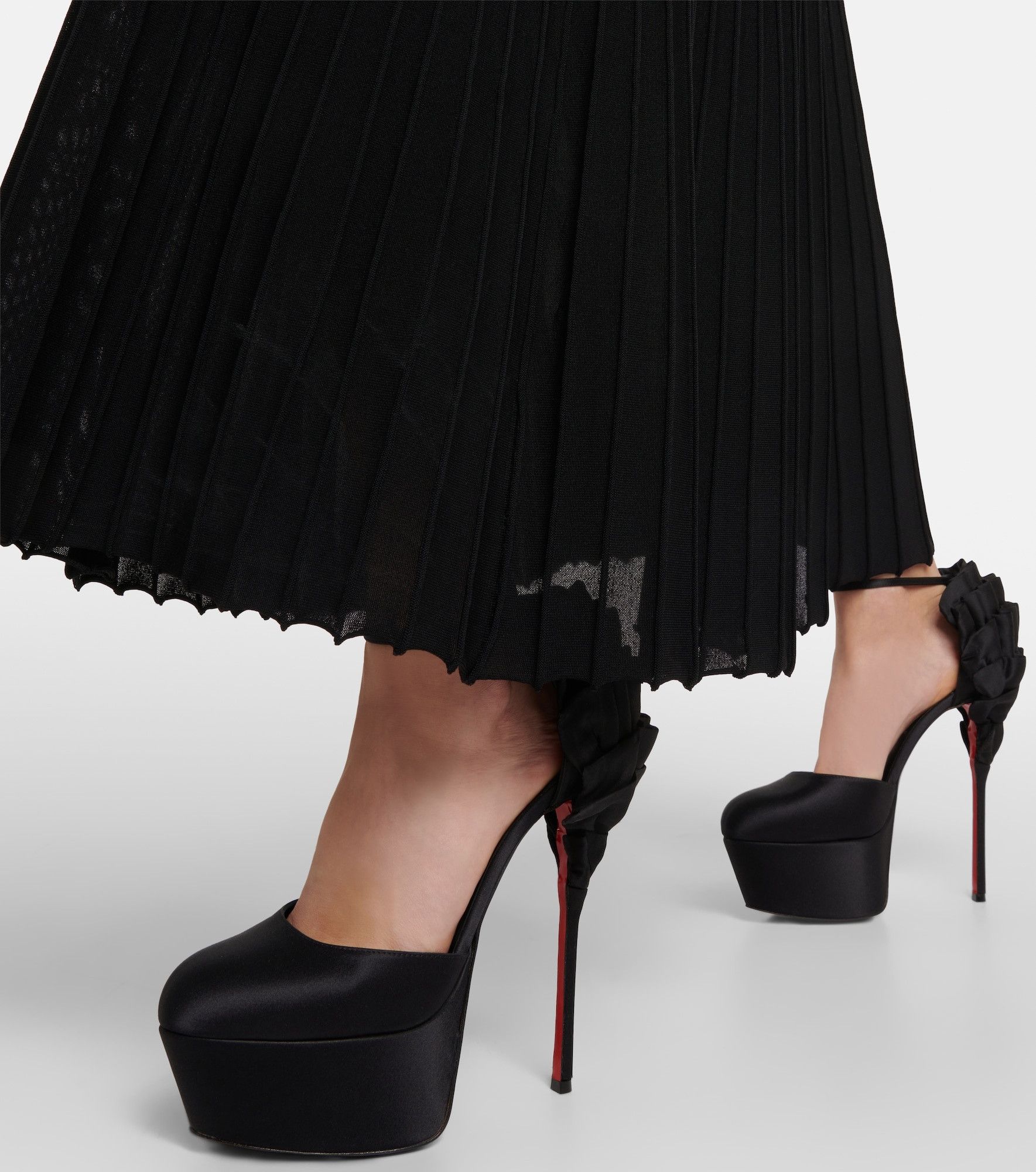 Christian Louboutin o1s1wg110325 Maria Frou Alta 160 in Black Size US 12 / IT 42 - 2 Thumbnail