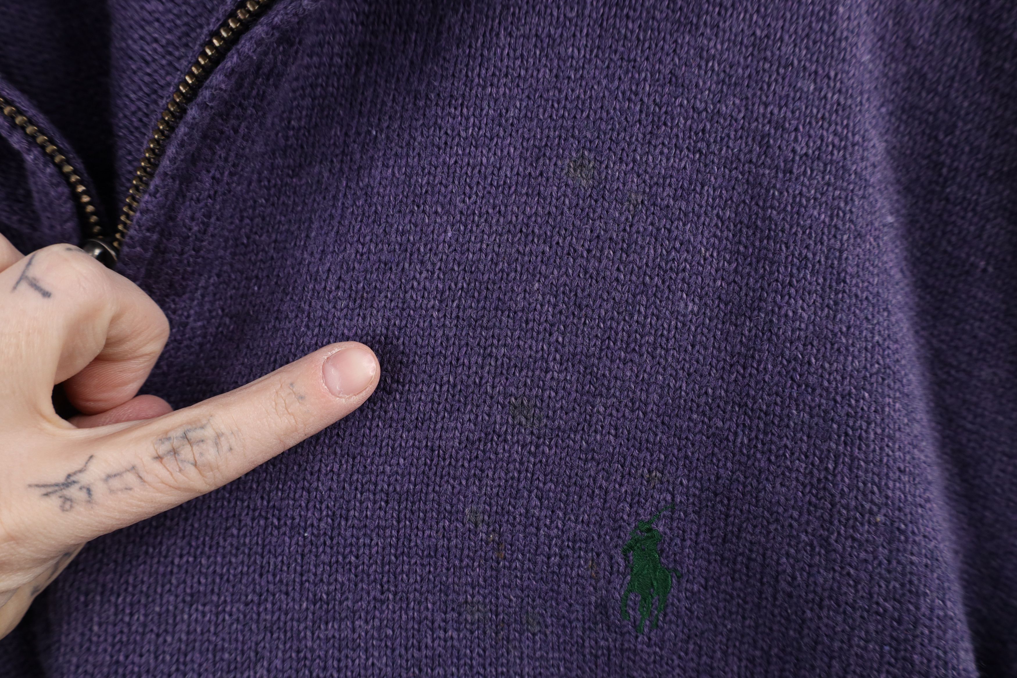 Ralph Lauren × Vintage Vintage 90s Ralph Lauren Half Zip Pullover Sweater Purple Size US XXL / EU 58 / 5 - 5 Thumbnail