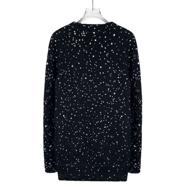 Fendi FENDI Black star mohair crewneck long-sleeve knit sweater Size XS / US 0-2 / IT 36-38 - 2 Thumbnail