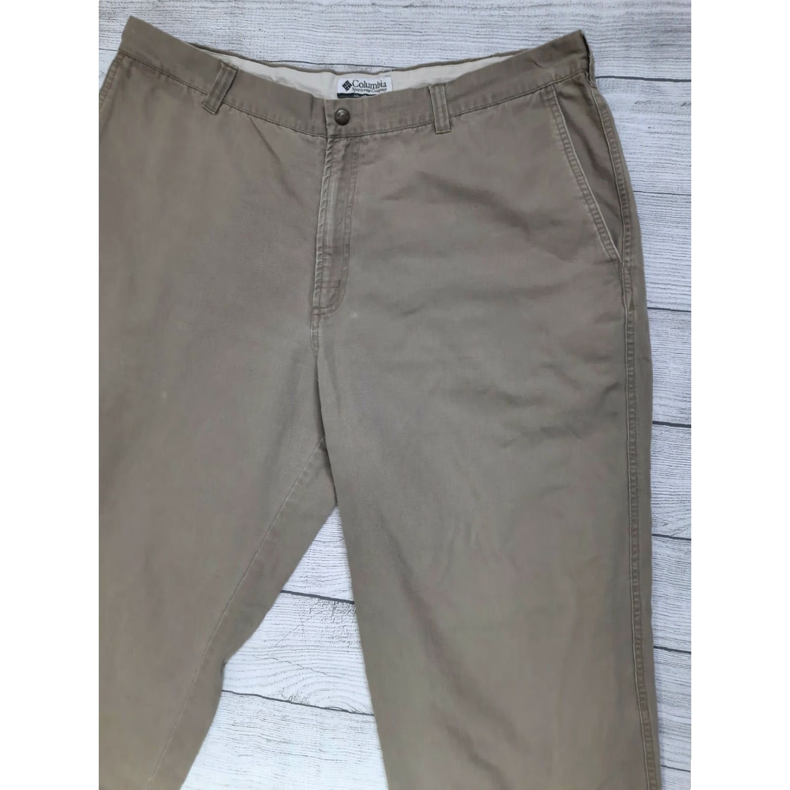 Vintage Columbia Tan Khaki Cotton Canvas Regular Fit Pants Size 40 Chino Men Inseam 30 Workwear Casual Outdoor Hiking Size US 38 / EU 54 - 6 Thumbnail
