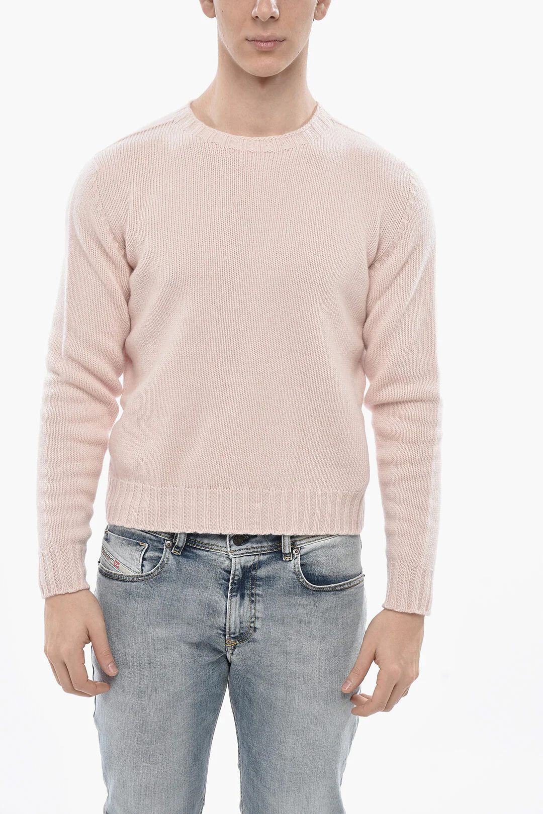 Palm Angels og1mm0326 Wool-Blend Crewneck Sweater in Pink Size US XS / EU 42 / 0 - 1 Thumbnail