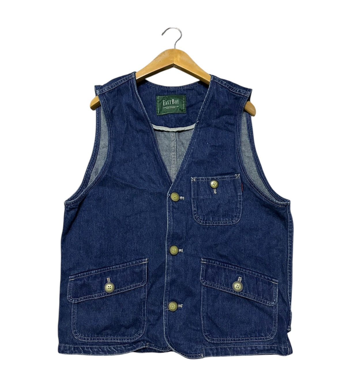 Japanese Brand East boy denim vest with four utility pockets Size US M / EU 48-50 / 2 - 1 Thumbnail