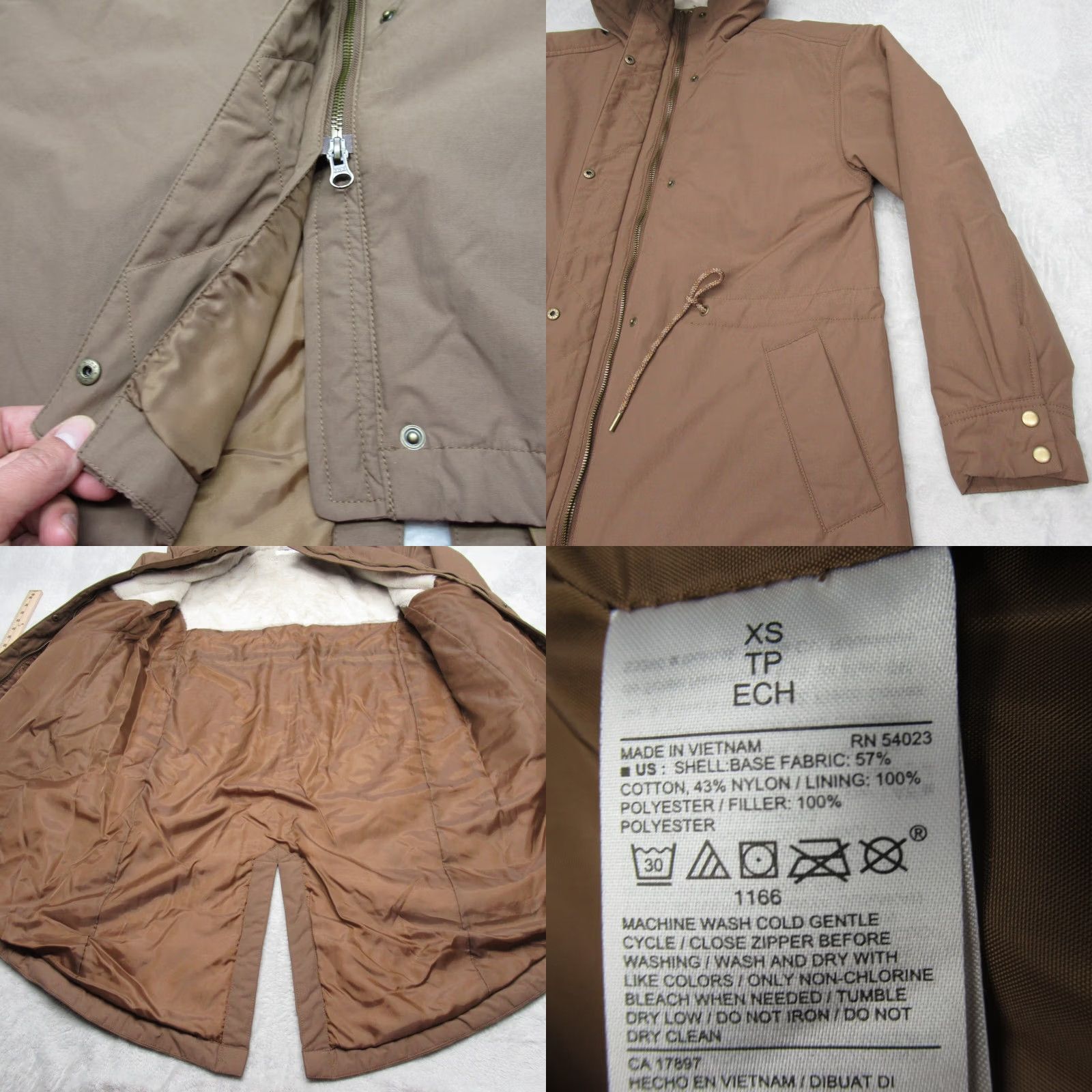 Old Navy VINTAGE Old Navy Coat Women XS Brown Water Resistant Faux Fur Lined Hood 43" Jacket NEW Size XS / US 0-2 / IT 36-38 - 8 Thumbnail