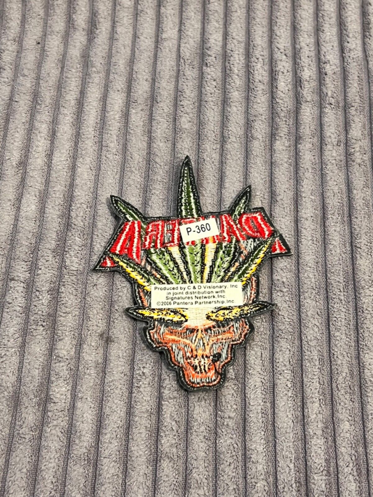 Band Tees 2006 Pantera Skull Marijuana Vintage Metal Small Patch New Size ONE SIZE - 2 Thumbnail