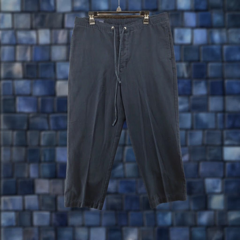 Lands' End Lands' End Men's Scrub Type Pants in Size 36 Blue Drawstring Button Fly Relaxed Cotton 29 Inseam Size US 36 / EU 52 - 1 Thumbnail