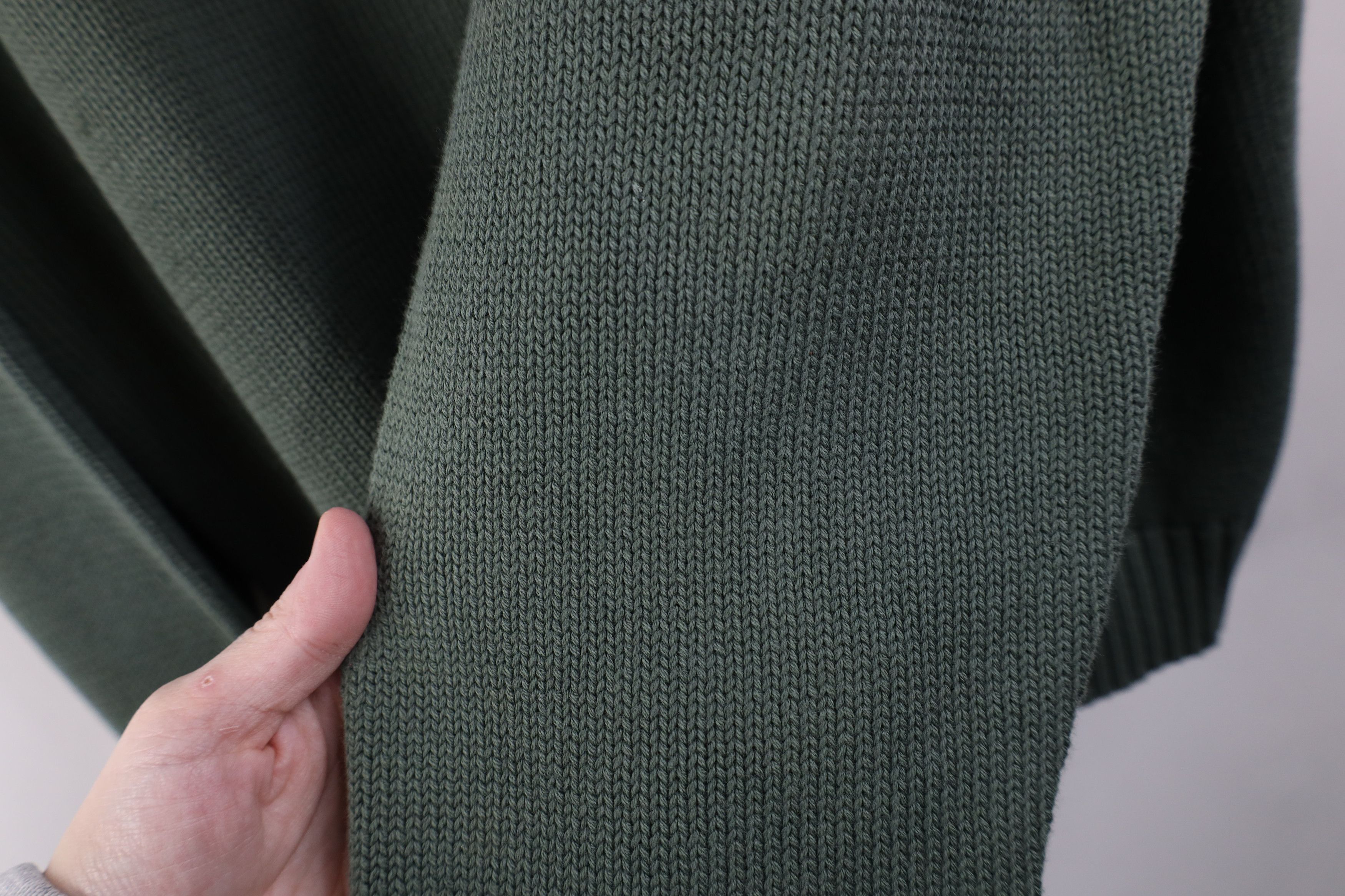 Lands' End Vintage 90s Lands End Cotton Knit Crewneck Sweater Green Size US XL / EU 56 / 4 - 4 Thumbnail