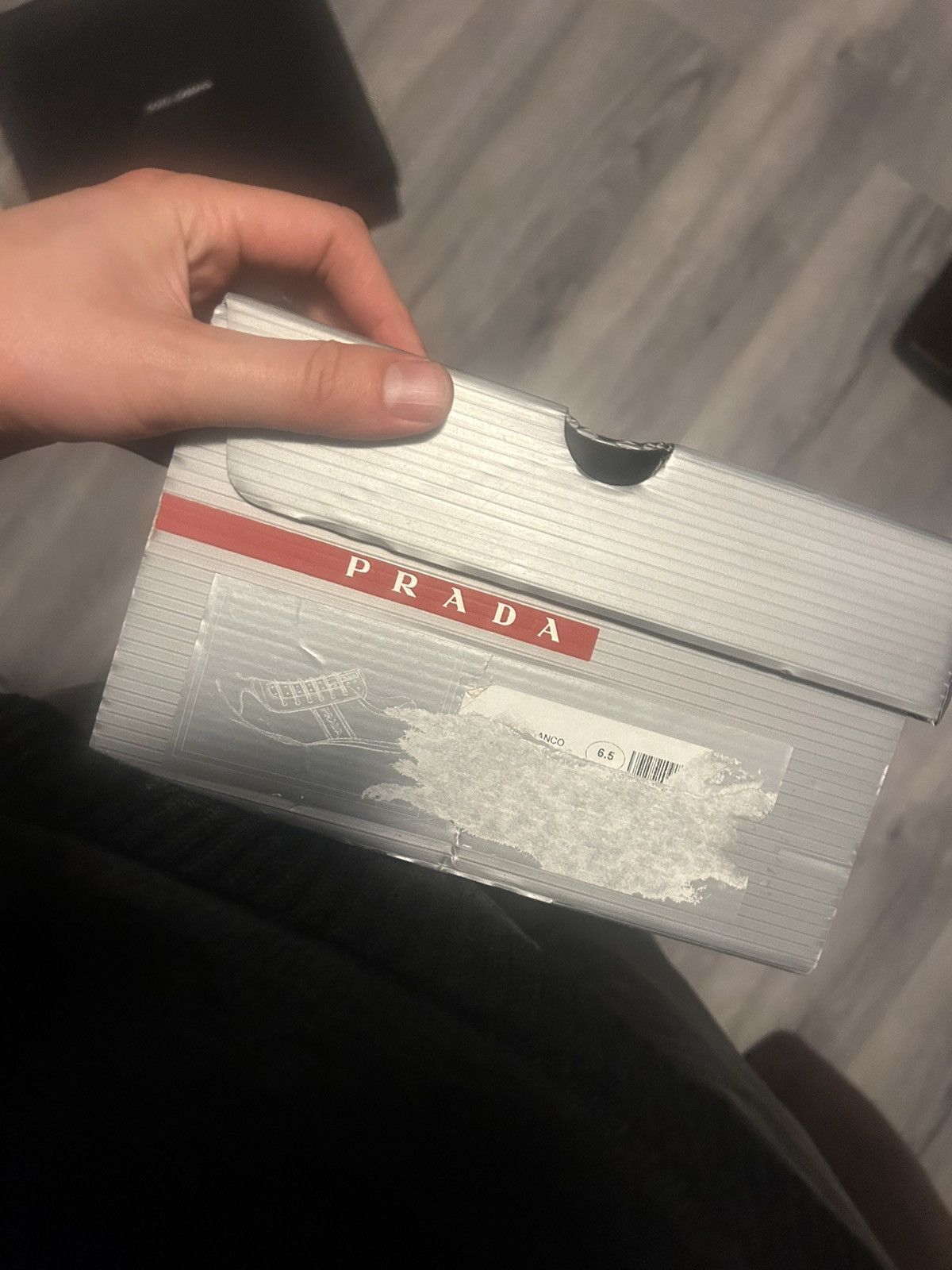 Prada Prada Black Leather Loafers with Logo Plate Size US 7 / EU 40 - 10 Thumbnail