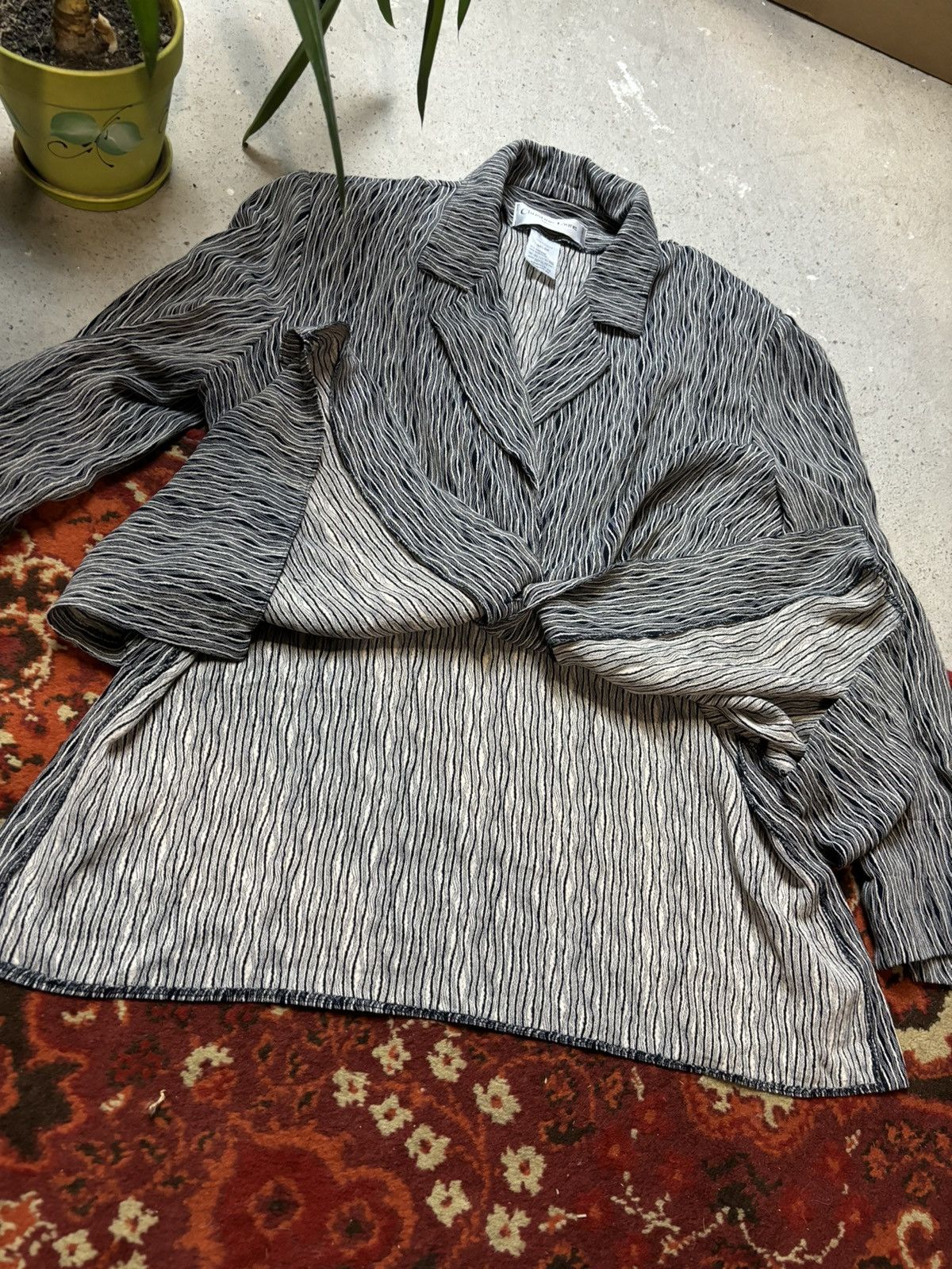Designer × Vintage Vintage Christine Laure France Button Front Tunic Jacket Size L / US 10 / IT 46 - 5 Thumbnail
