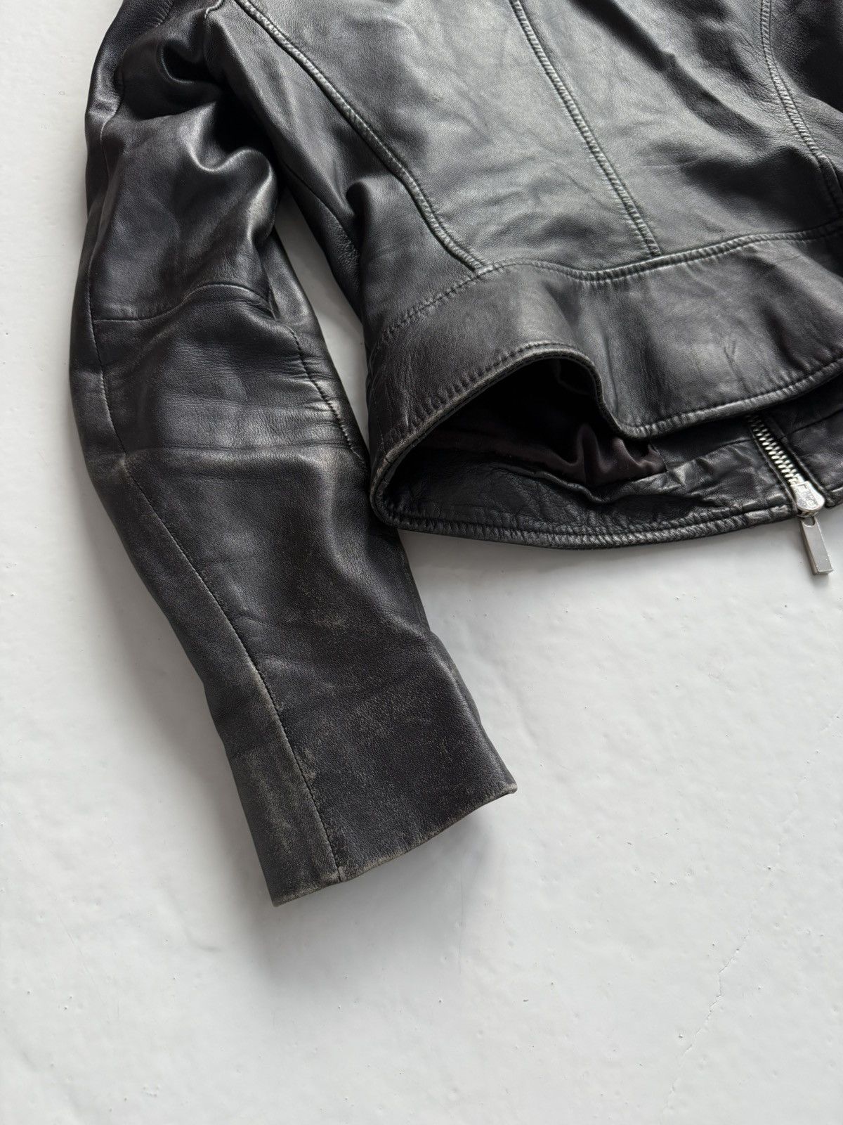 Vintage Vintage archive y2k sheep leather biker jacket Size S / US 4 / IT 40 - 9 Thumbnail