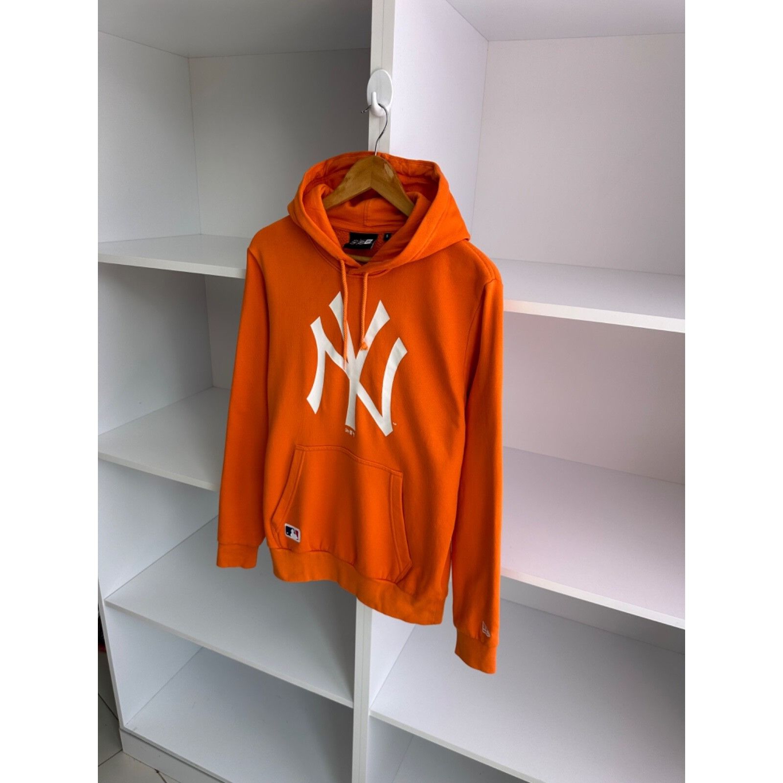 New Era VTG New Era Yankees MLB Big Logo Orange Hoodie Size US S / EU 44-46 / 1 - 3 Thumbnail