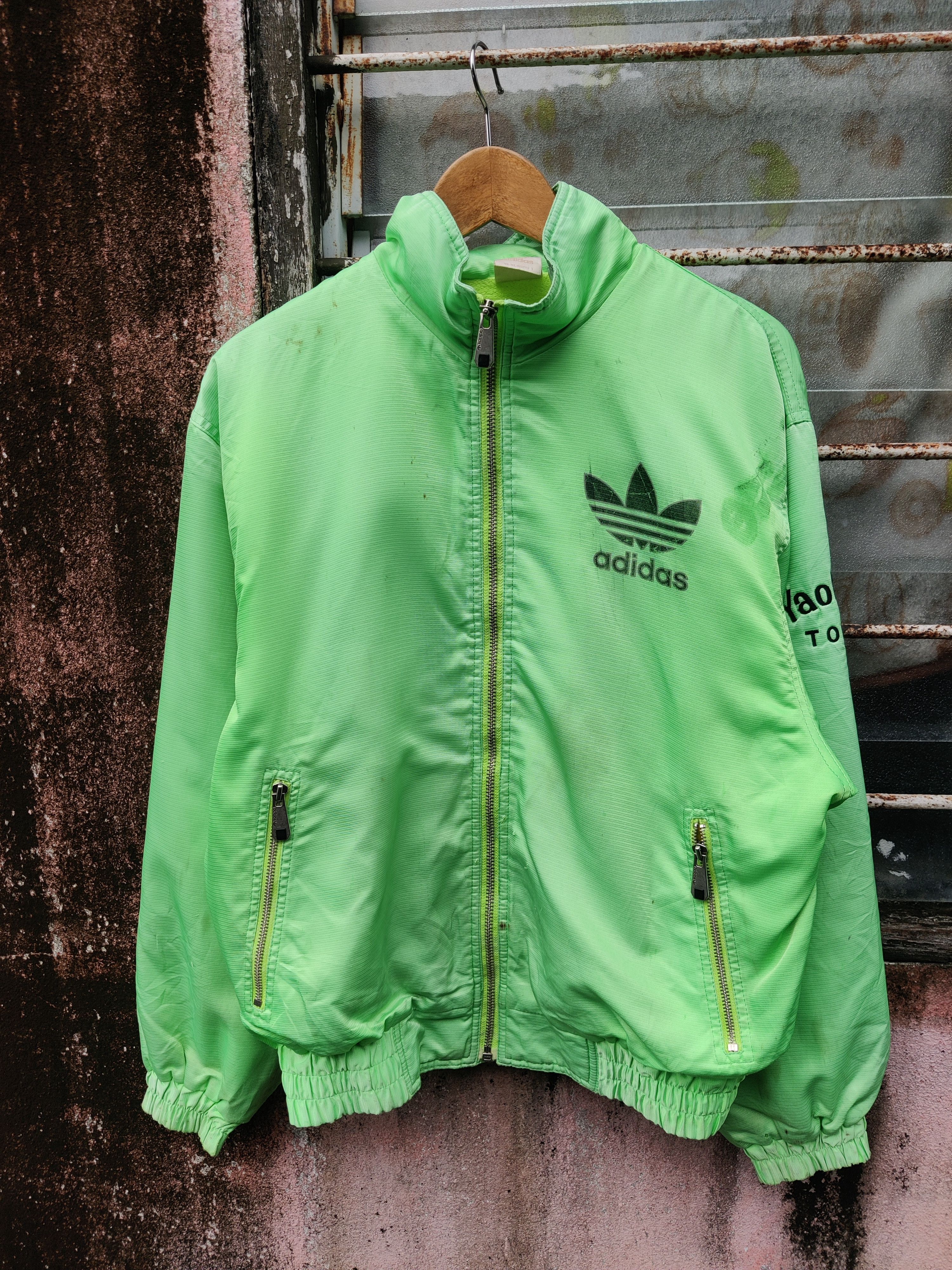Adidas Vintage Distressed Adidas Jaspo Bomber Jacket Size US L / EU 52-54 / 3 - 5 Thumbnail