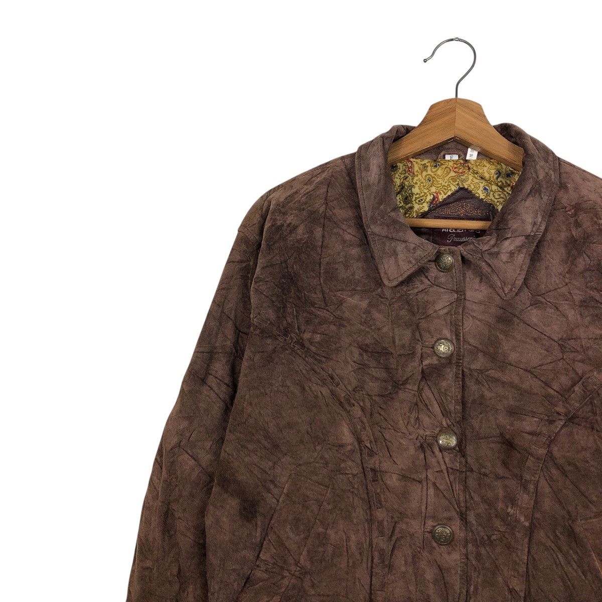 Japanese Brand 📌Vtg Bomber Leather Jacket Blanket Atelier Sab Issey Miyake Size US M / EU 48-50 / 2 - 8 Thumbnail