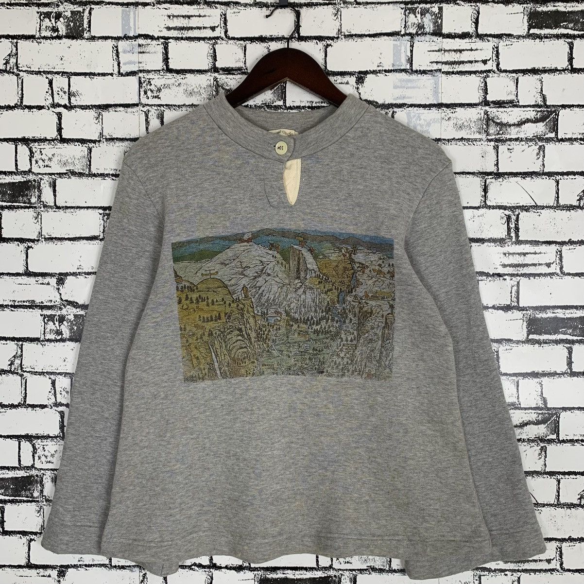 Vintage Vintage Graphic Art Design Hulf Zip Sweatshirt Size S / US 4 / IT 40 - 1 Thumbnail