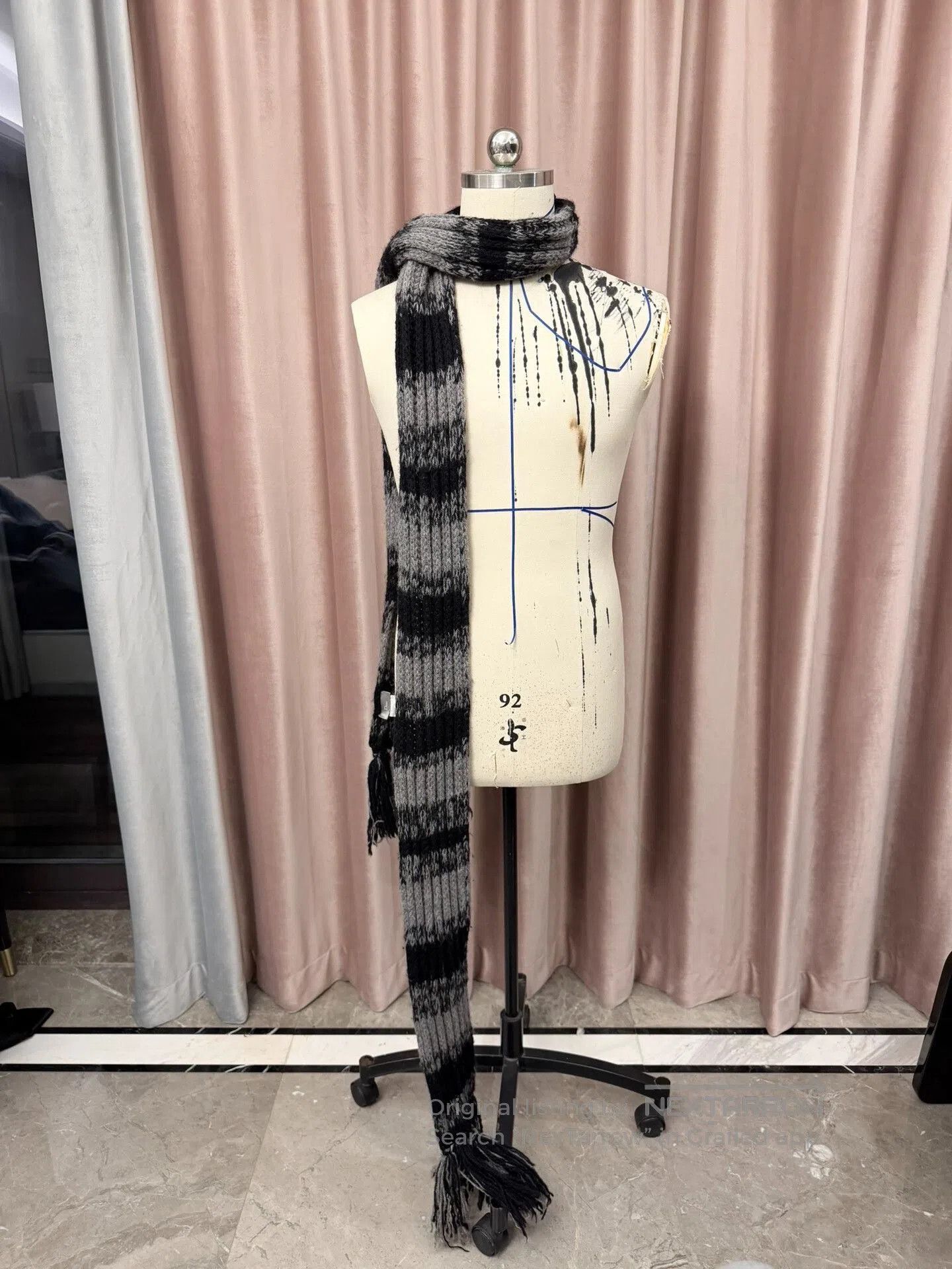 Dior Dior Homme Wool Fringe Scarf. Size ONE SIZE - 4 Thumbnail