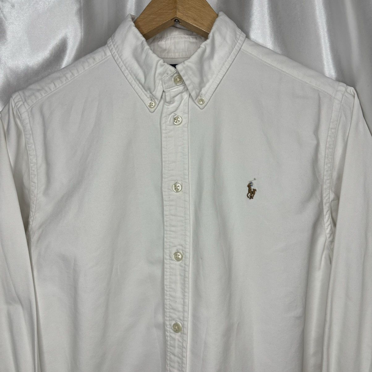 Polo Ralph Lauren × Ralph Lauren White basic button up shirt long sleeved Ralph Lauren Logo Size S / US 4 / IT 40 - 9 Thumbnail
