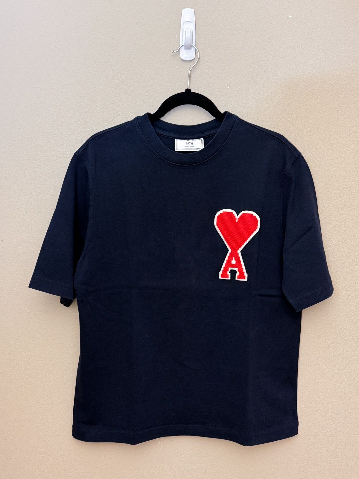 AMI PARIS Tシャツ XS AMI AMI PARIS Navy Blue Color Red Heart T-shirt XS Unisex